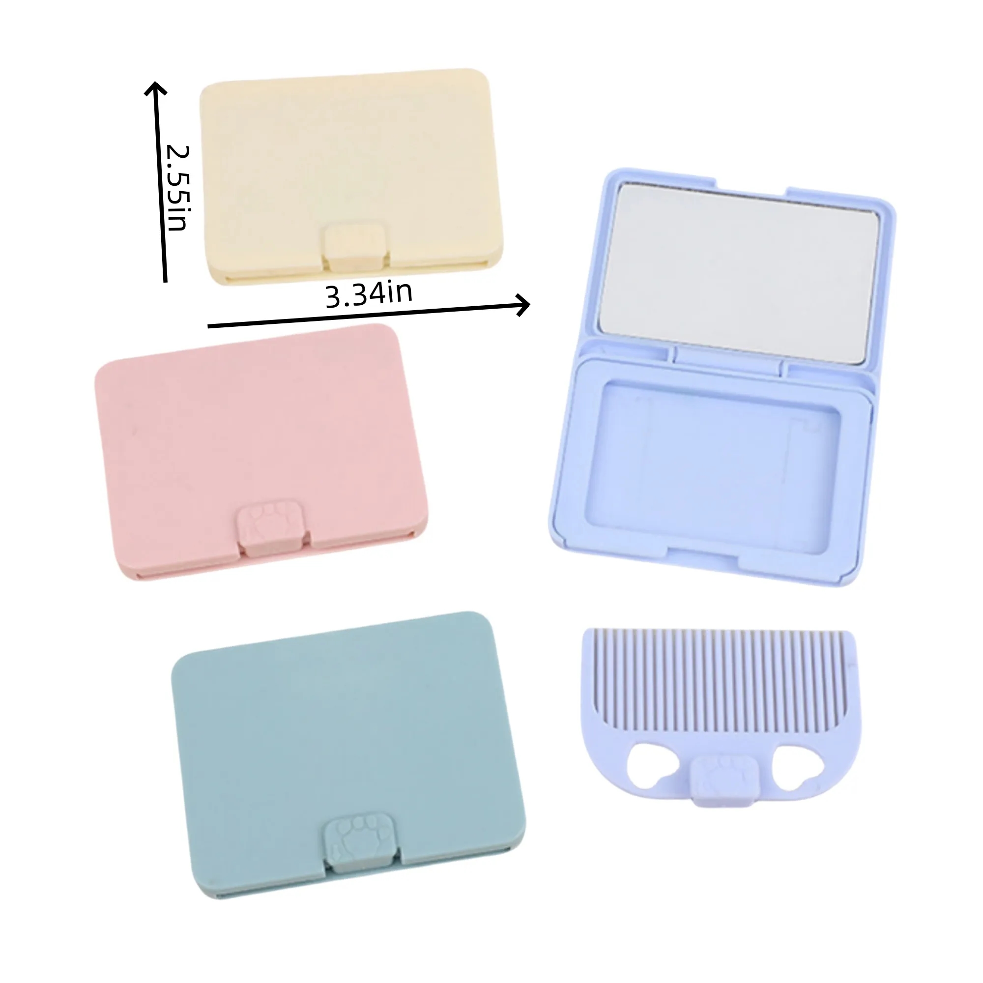 Customized portable comb and small mirror 3