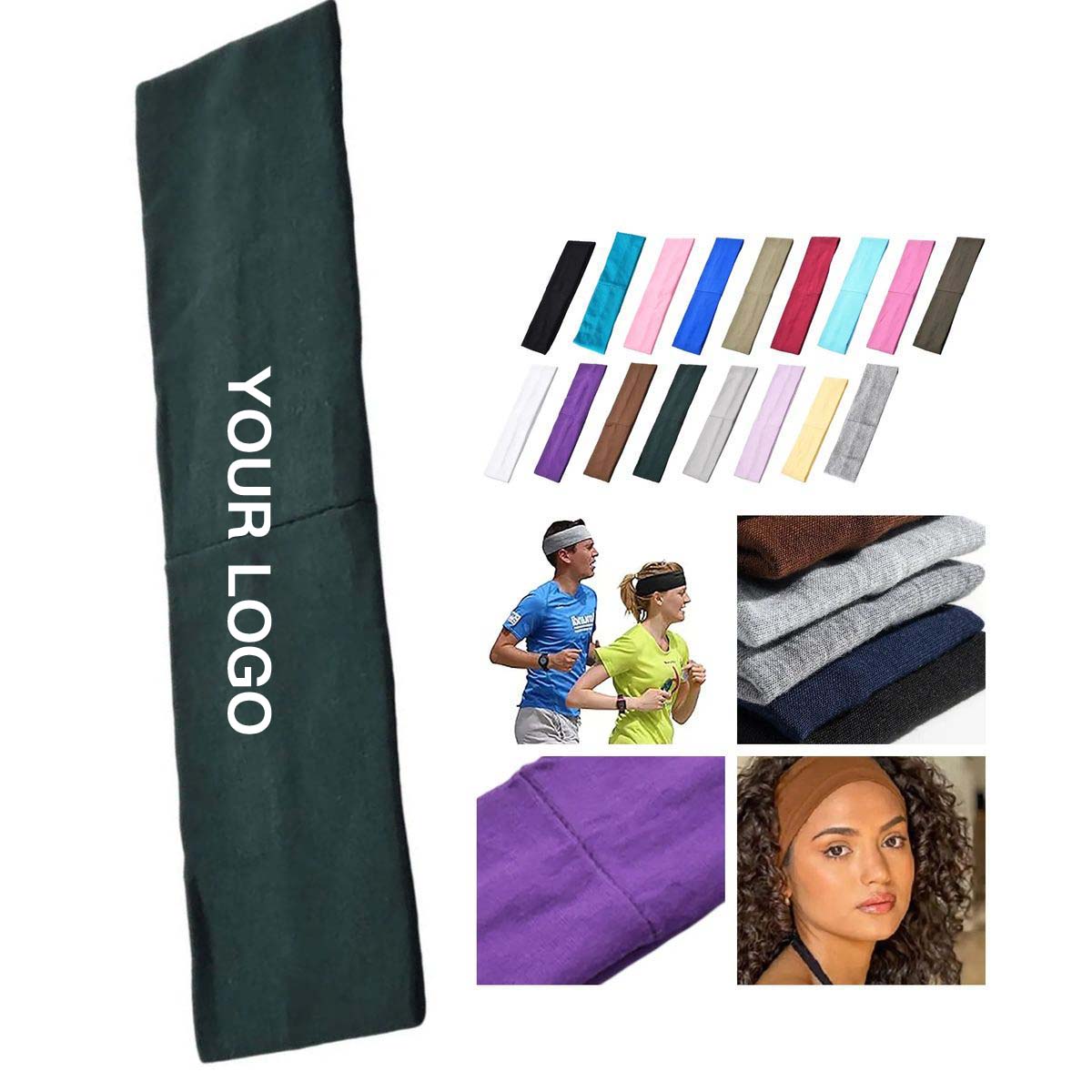 Absorbent Athletic Headband for Exercise and Outdoor Use 16