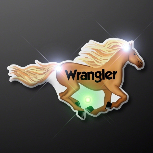 Blinky LED Horse Lapel Pin Lights 2