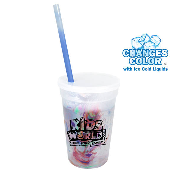 Mood™ 17 oz. Rainbow Confetti Cup/Straw/Lid Set 3
