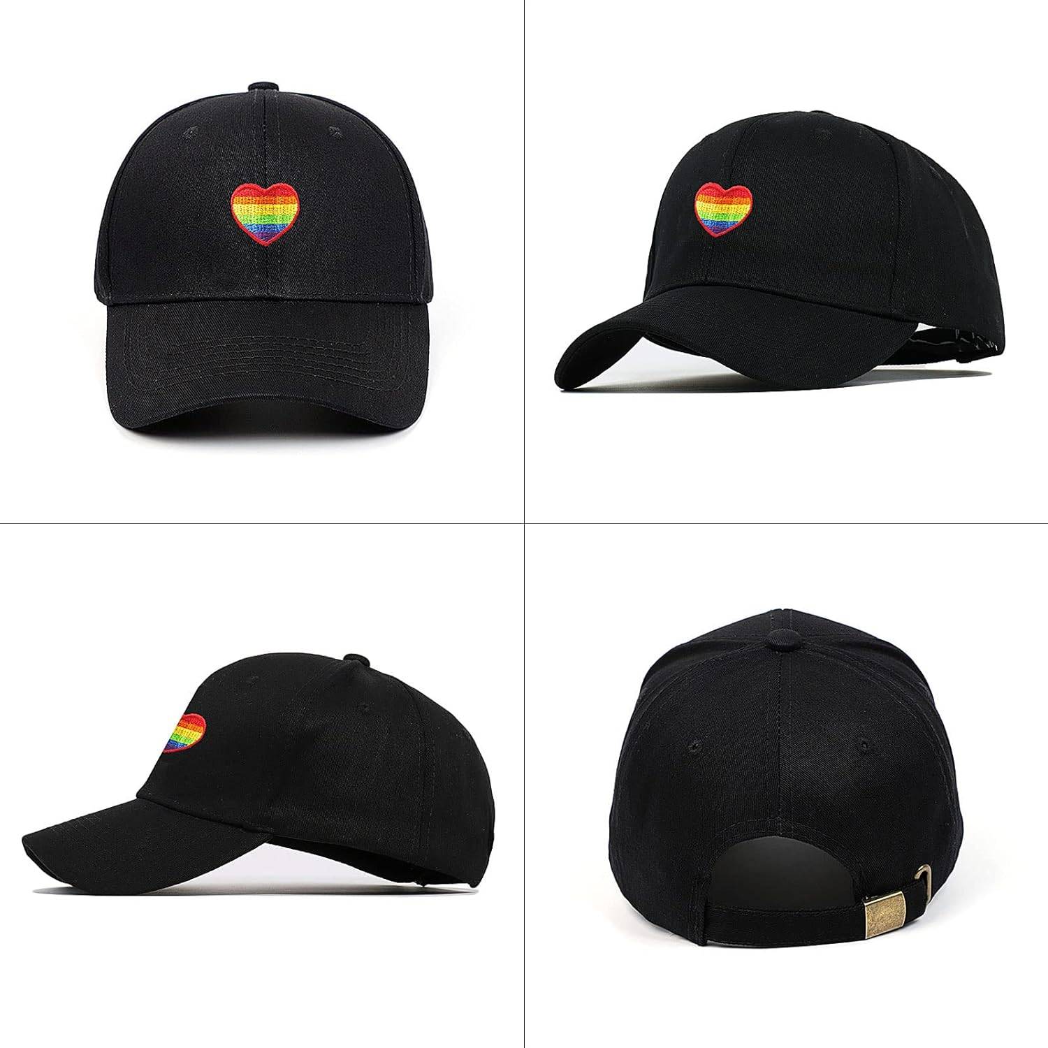 Rainbow Love Embroidered Baseball Cap 14