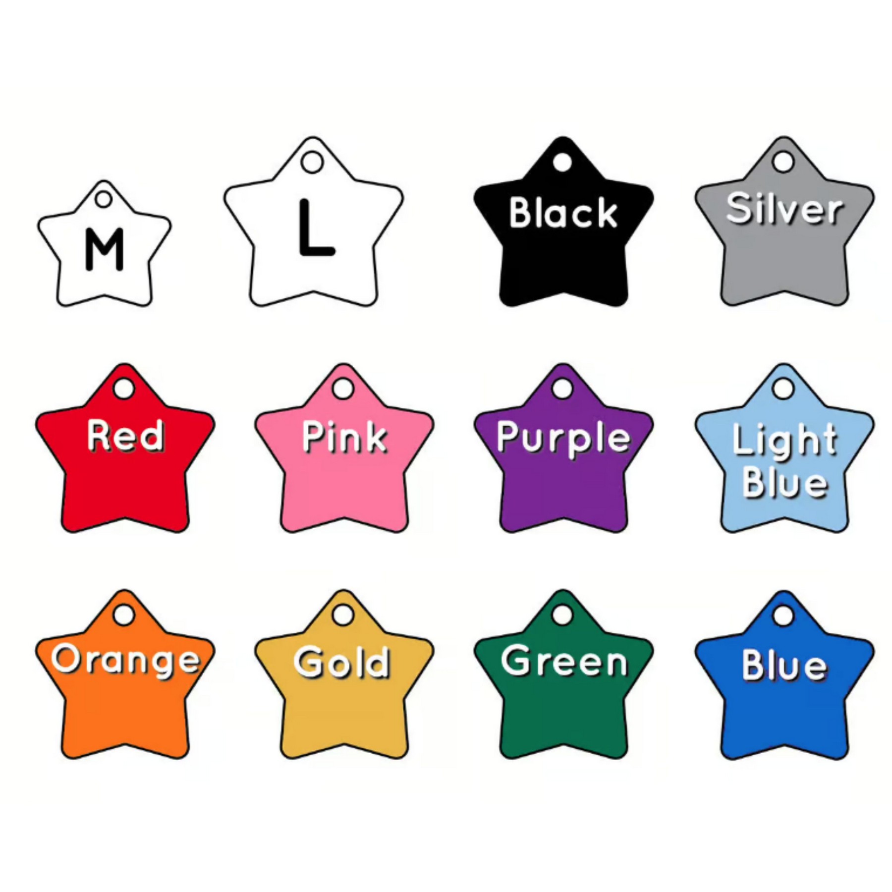 Stars Aluminum Tag - 100% MADE IN THE USA
