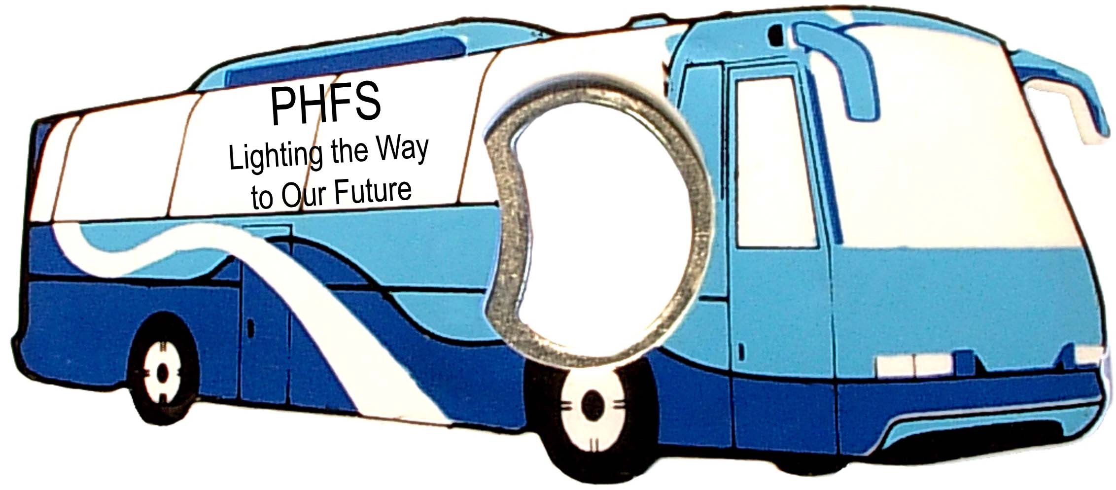 Jumbo size bus shape magnetic bottle opener