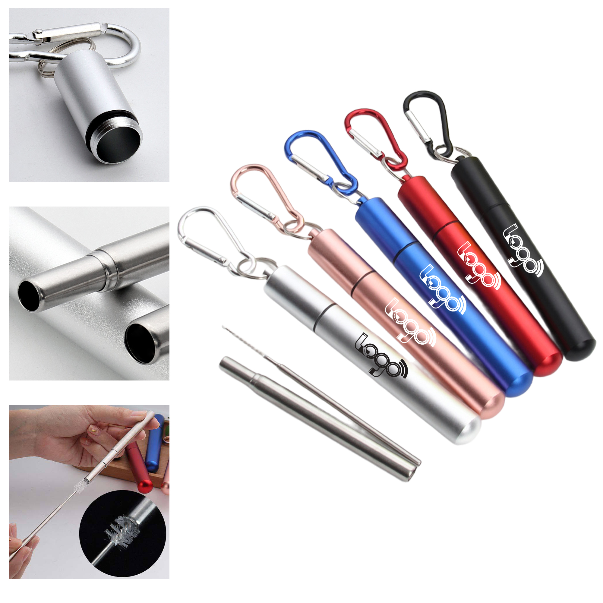 Eco-Friendly Collapsible Straw Set 3