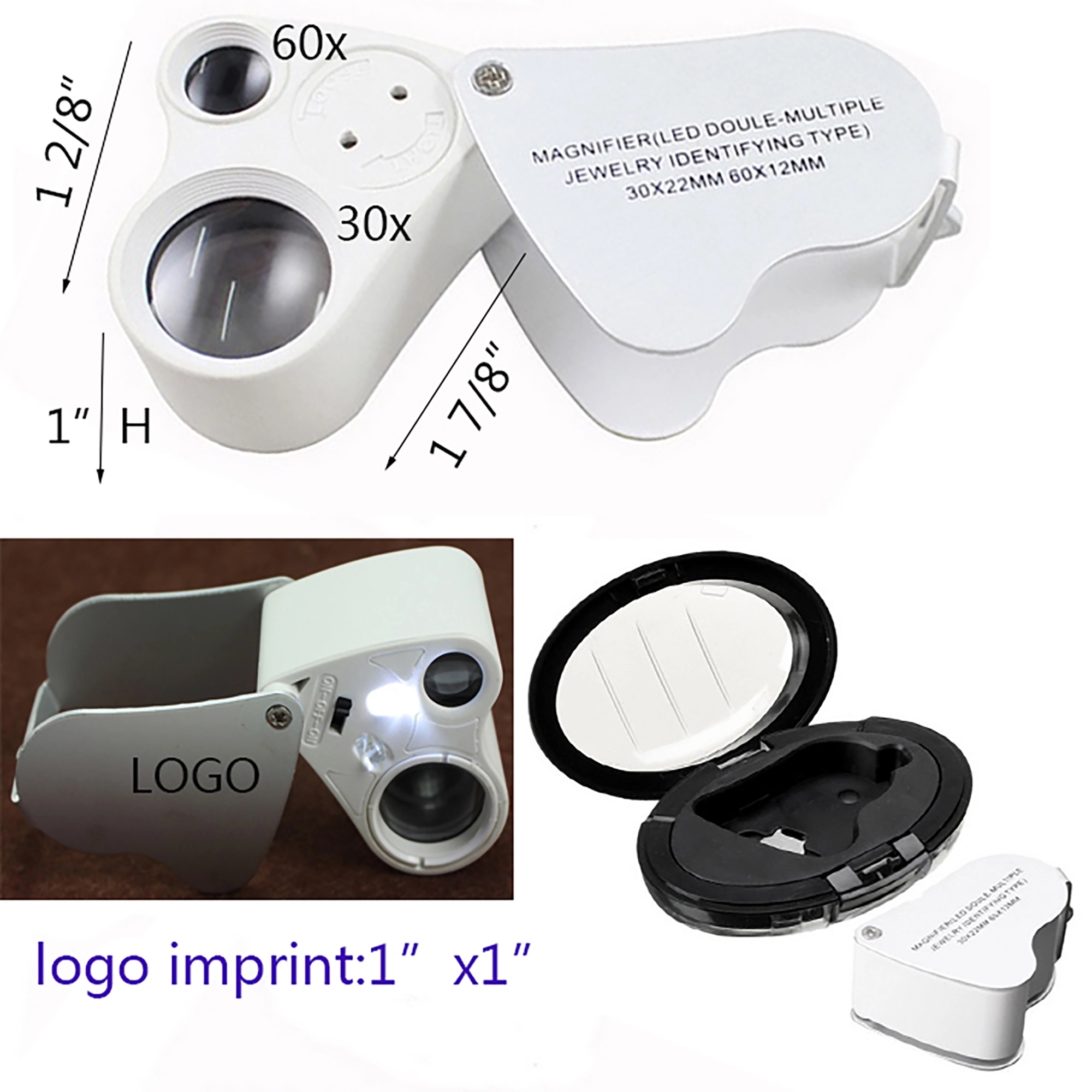 MOQ 10pcs Pocket Folding Magnifying Glass Eye Loupe 2