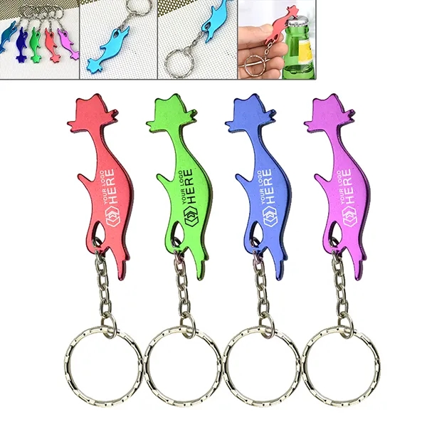 Cat Shape Bottle Opener Keychains 2