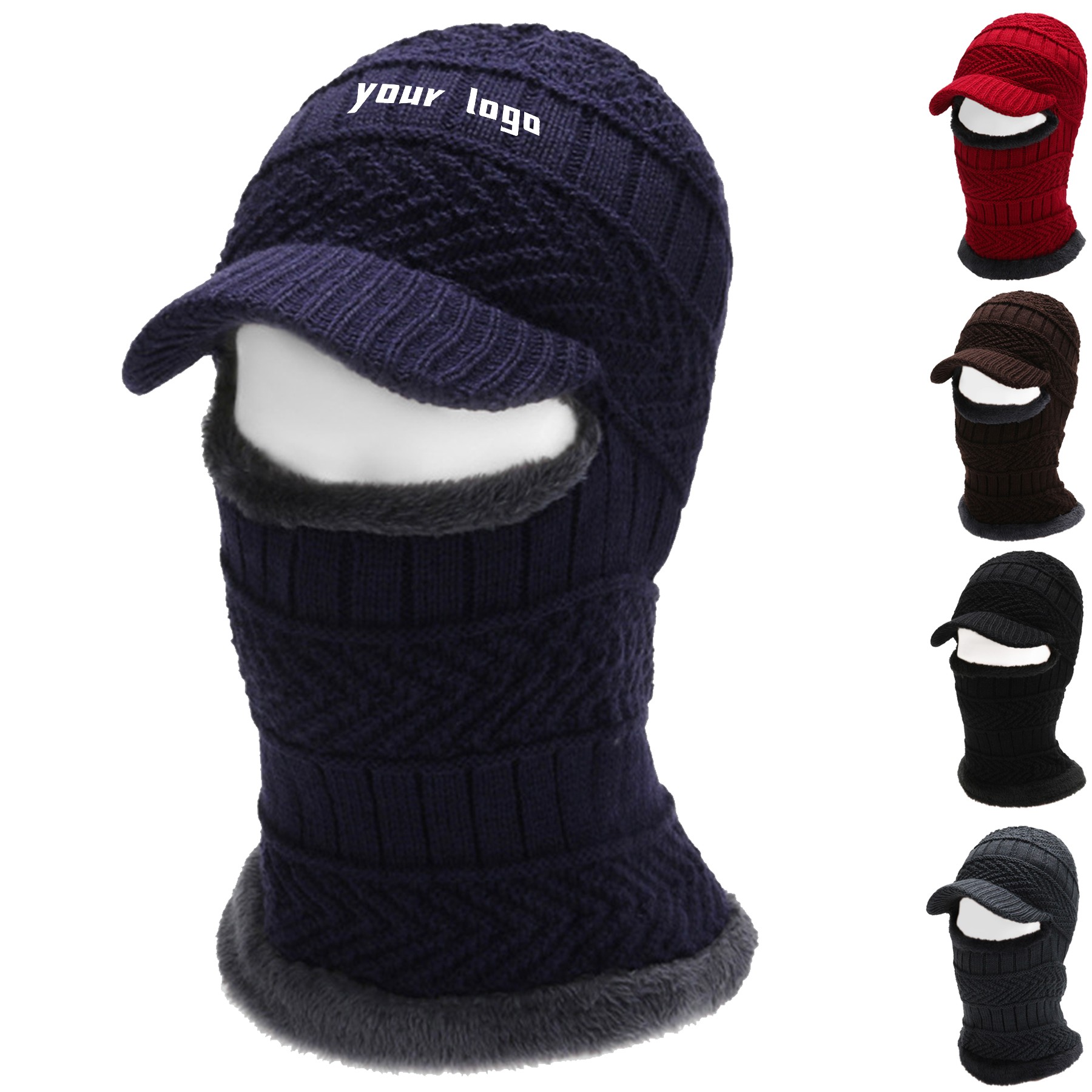 Winter Knitted Balaclava Beanie Hat