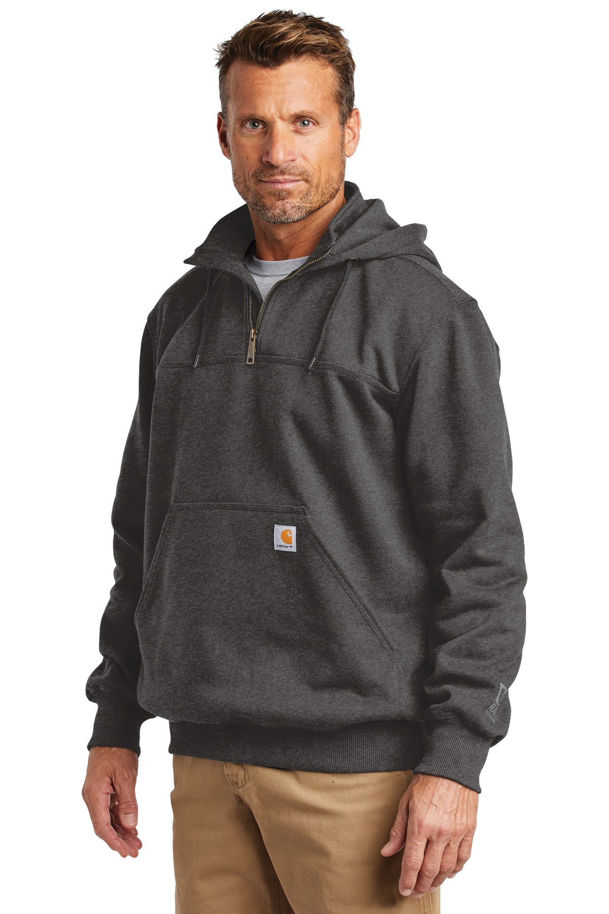Carhartt® Rain Defender Paxton Heavyweight Hooded Zip Mock Sweatshirt 20