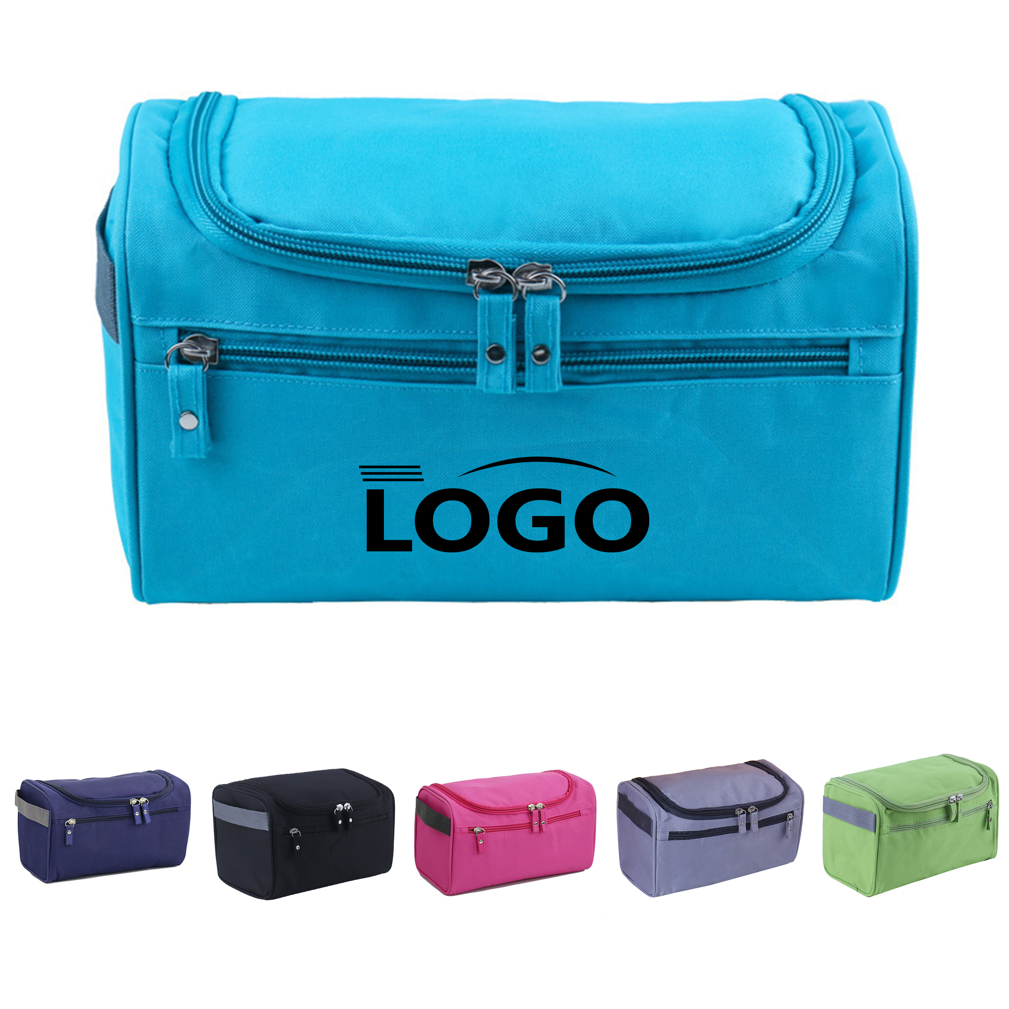 Multifunctional travel Oxford cloth toiletry bag with hook 2
