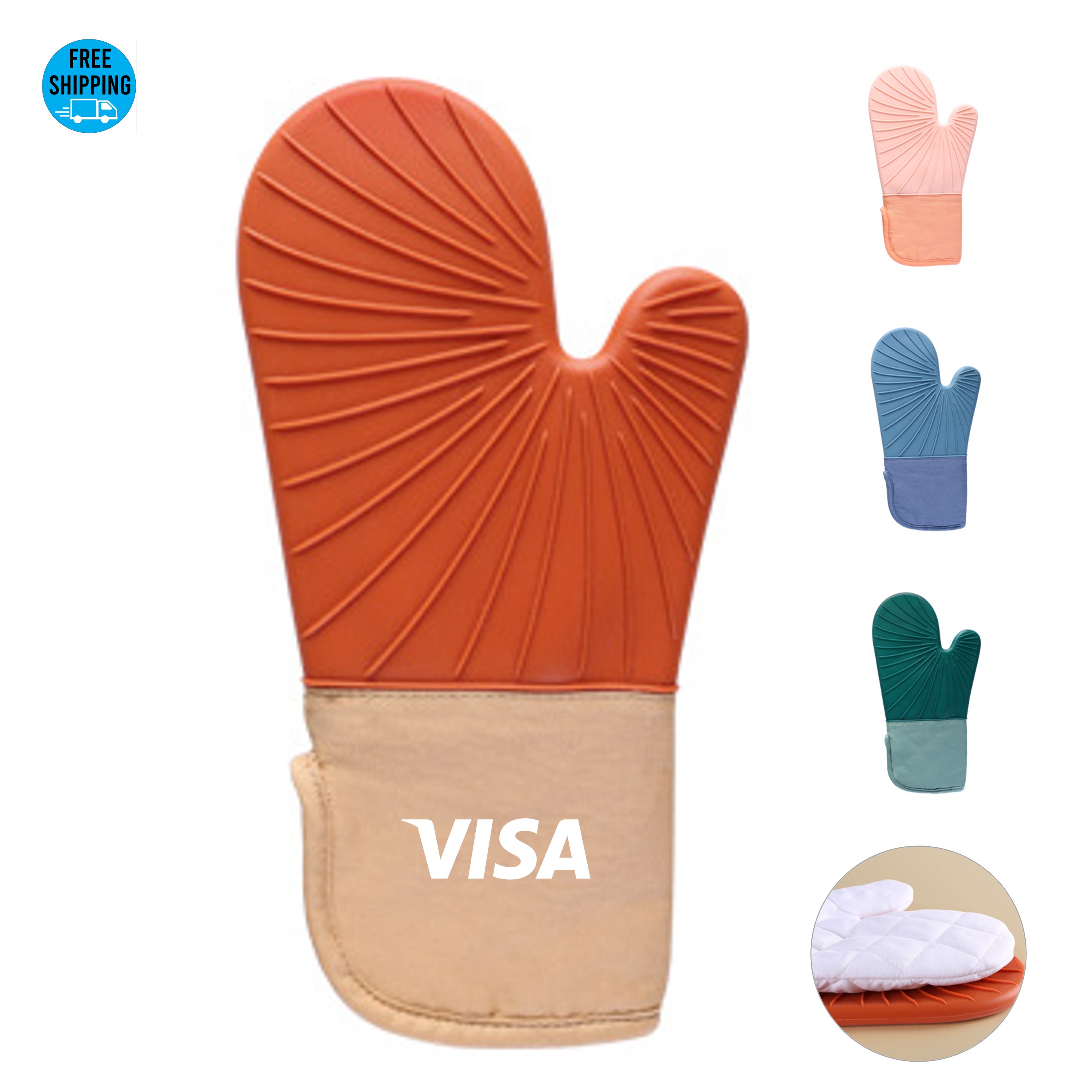 Kitchen Silicone Oven Mitt - OCEAN 6