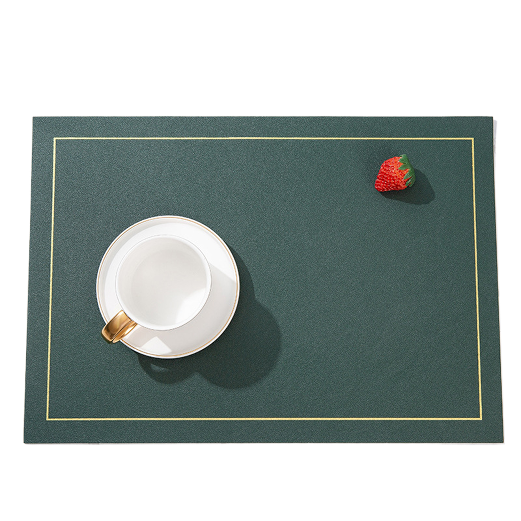 Waterproof Solid PU Leather Dining Mats 1