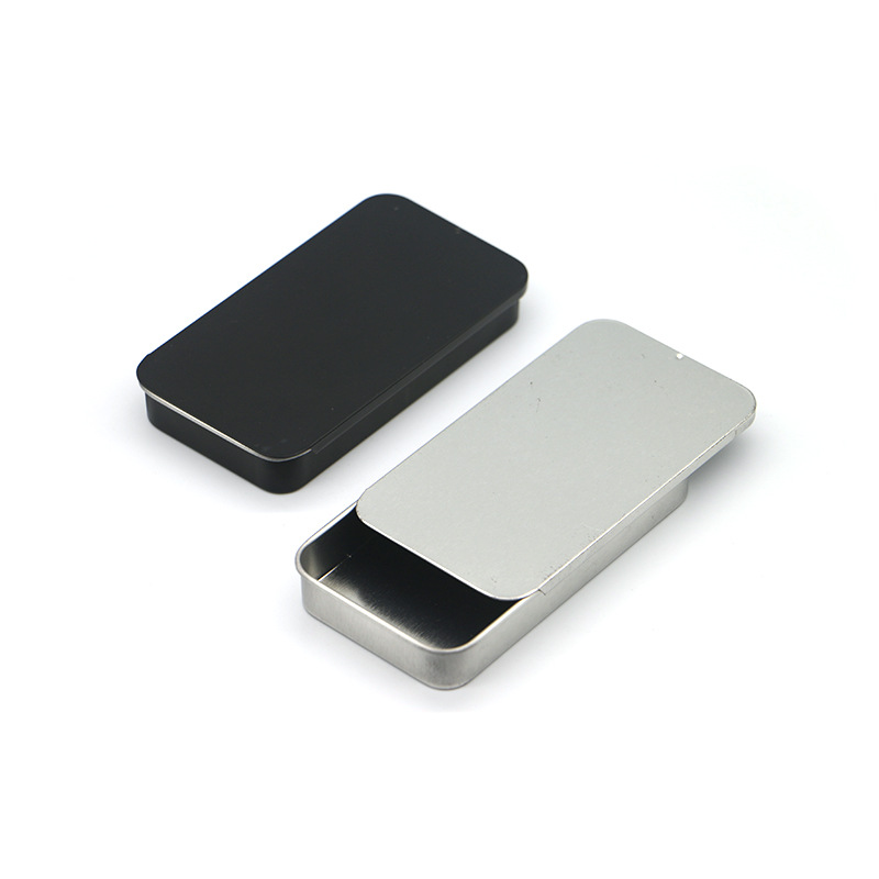Mini Metal Tin Box Containers Metal Slide Top Tin Containers 9