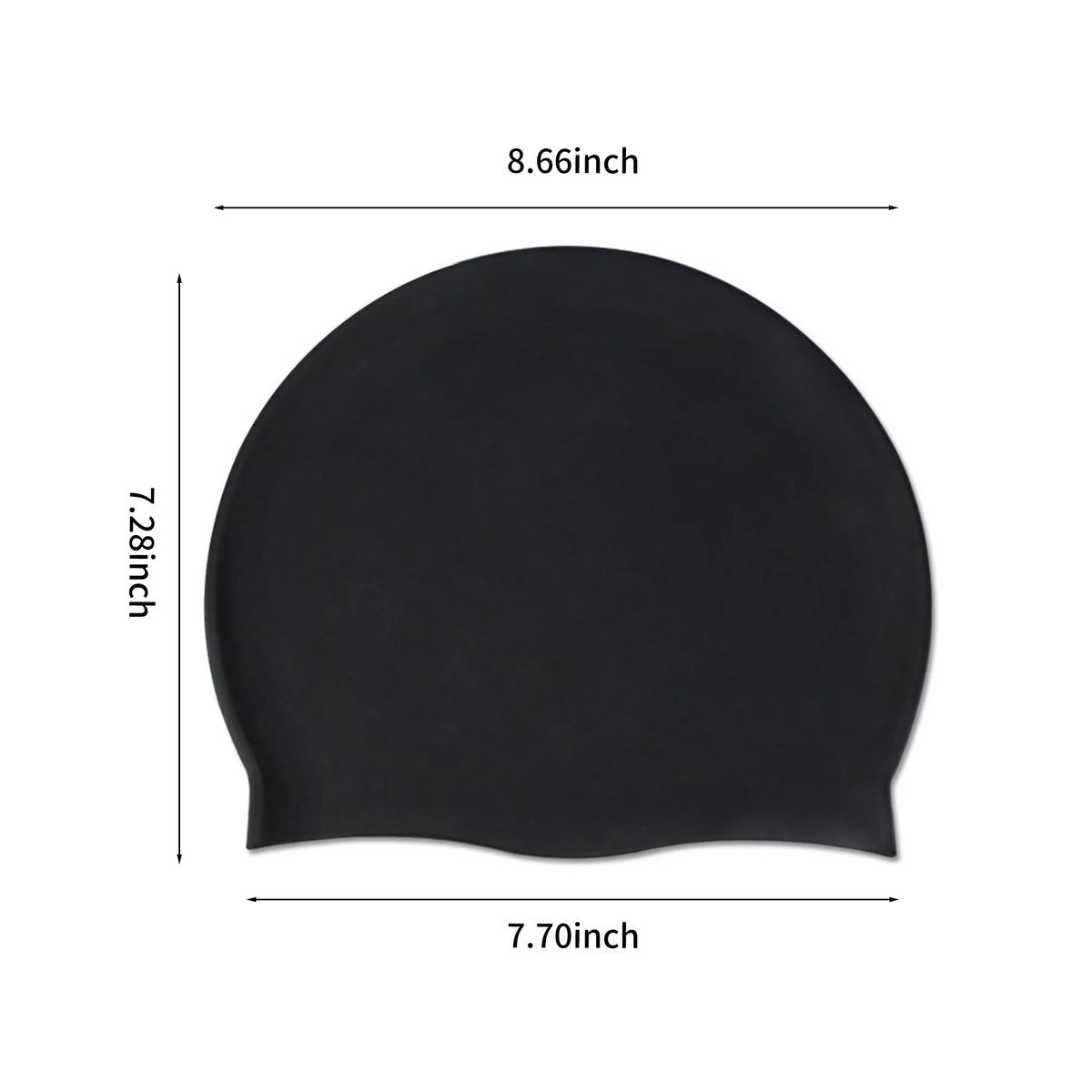 Stretchy Swim Cap with Logo Print Area 17