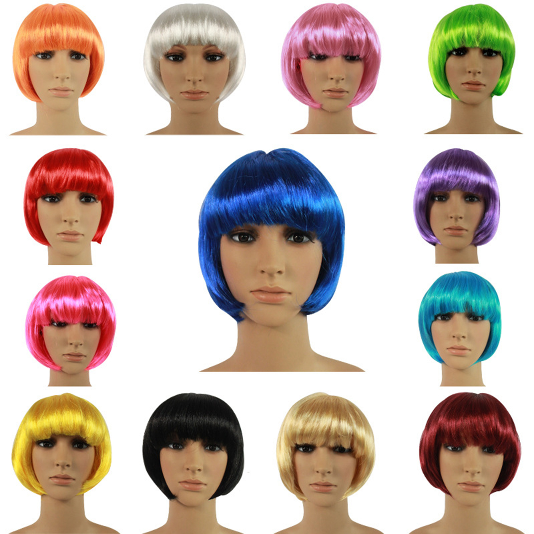 Short Bob Straight Wig For Cosplay 2
