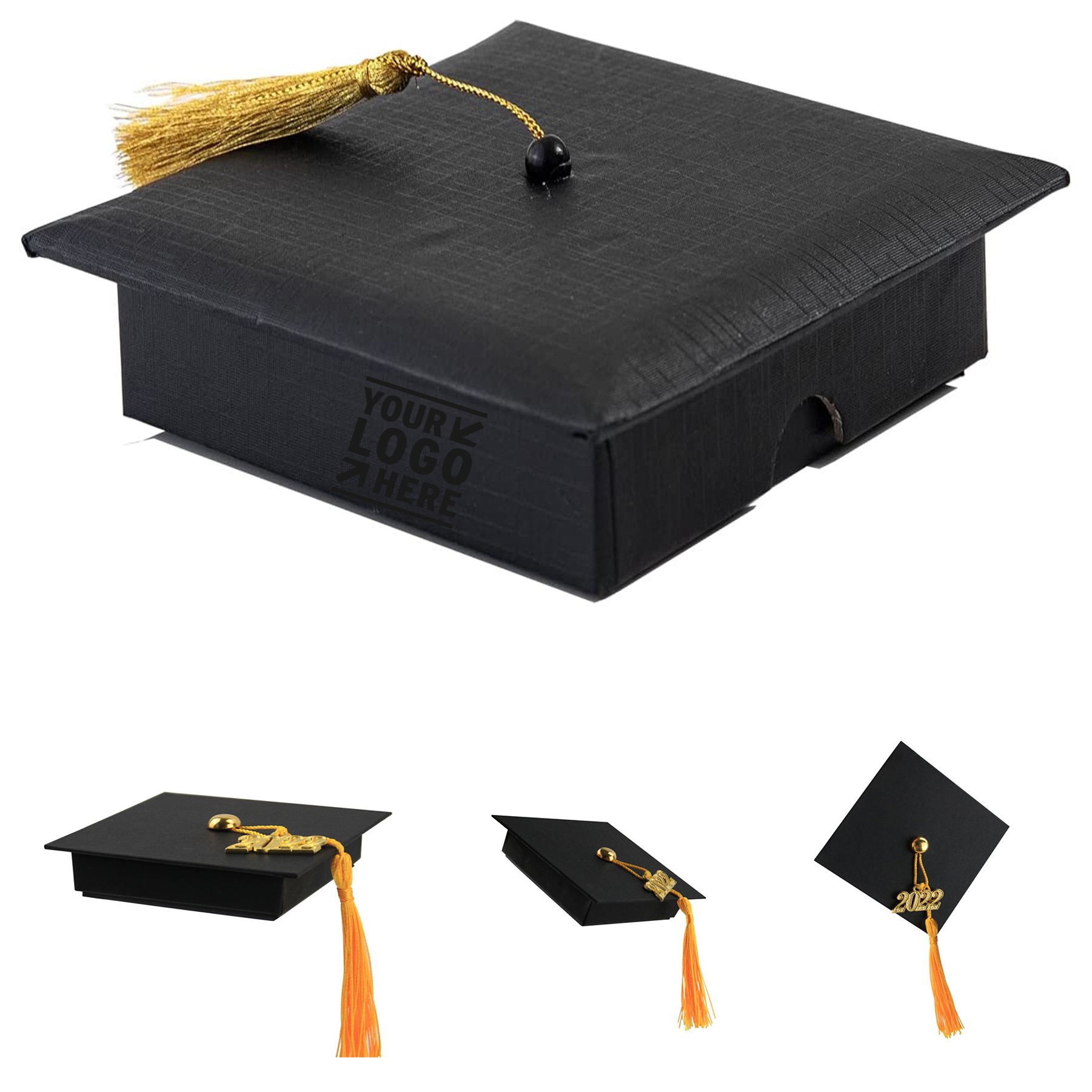 Doctoral Cap Shaped with Yellow Tassel For Congrats Graduation Ceremony Party 2