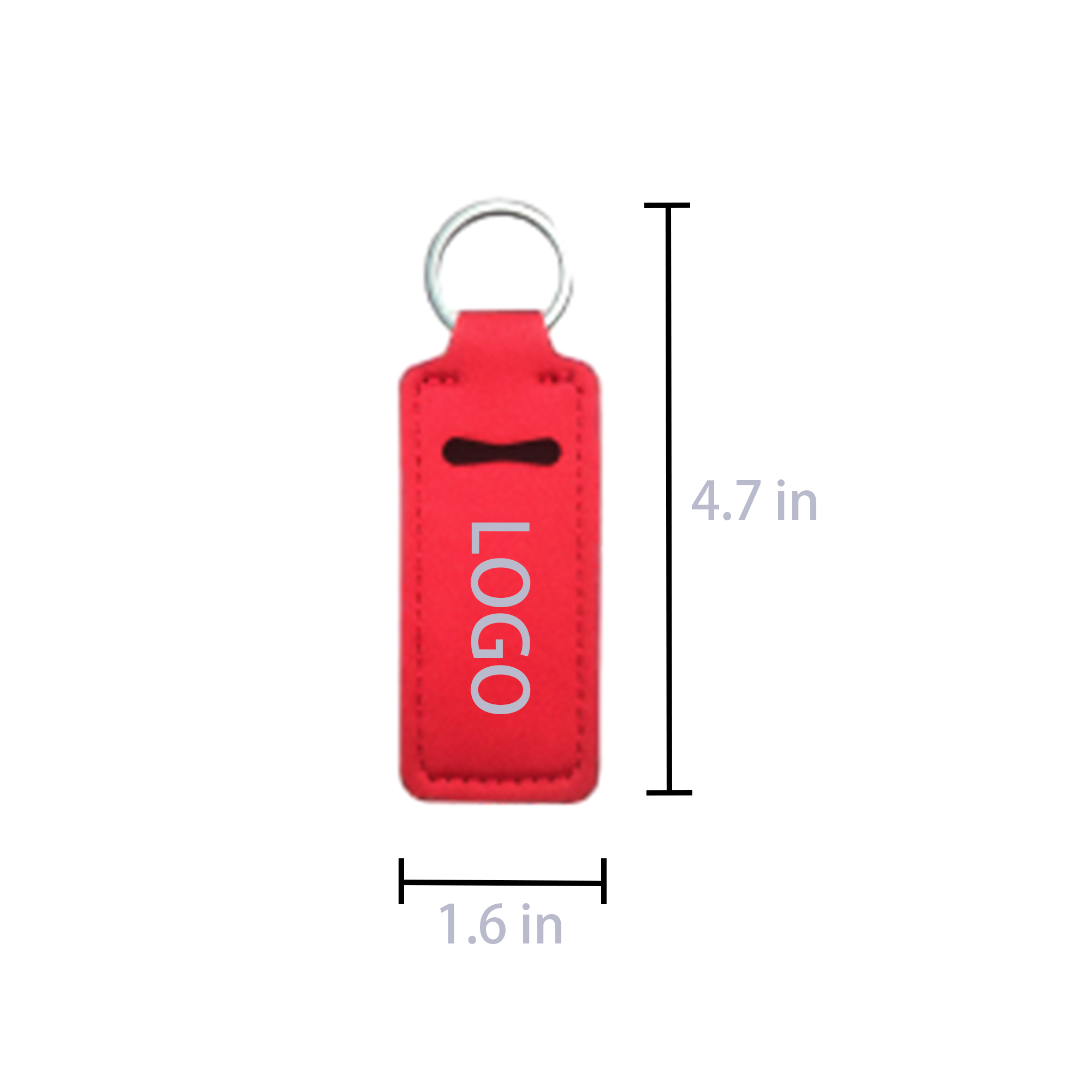 Square Portable Lipstick Case Keychain 3