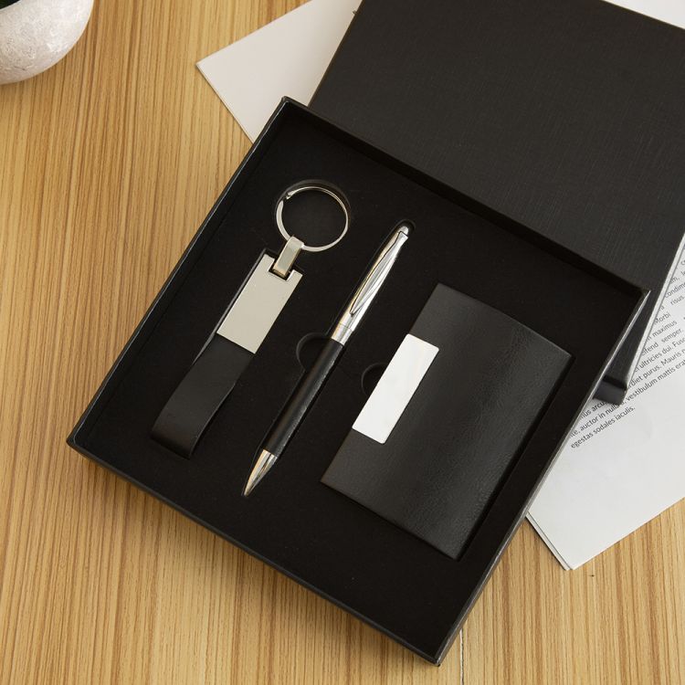 Wooden Gift Box Pen & Card Holder Set 3
