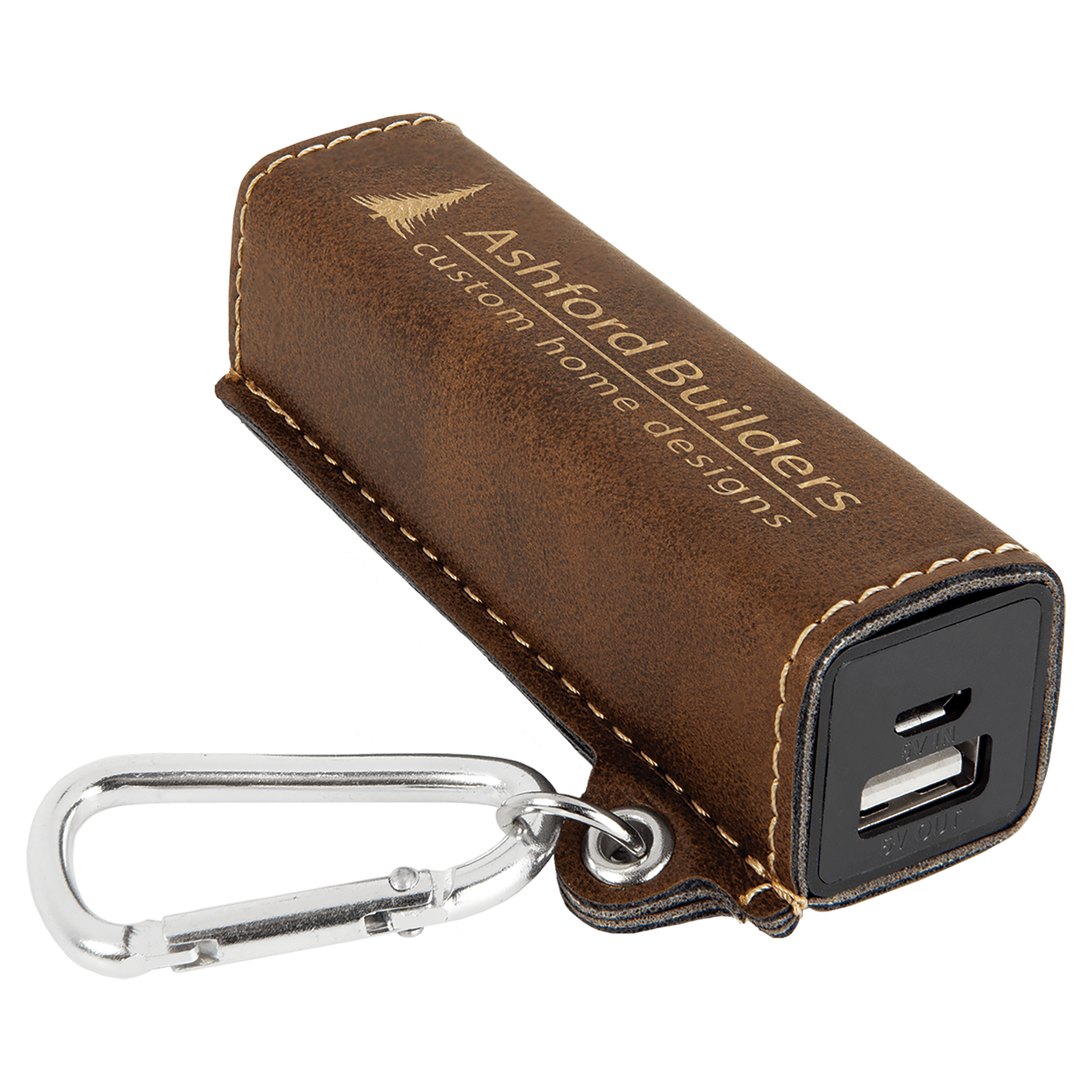 Laserable Leatherette 2200 Mah Power Bank With Usb Cord 13