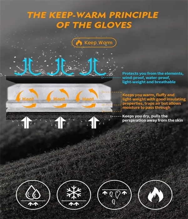 Windproof Waterproof Ski Winter Gloves for adult 2