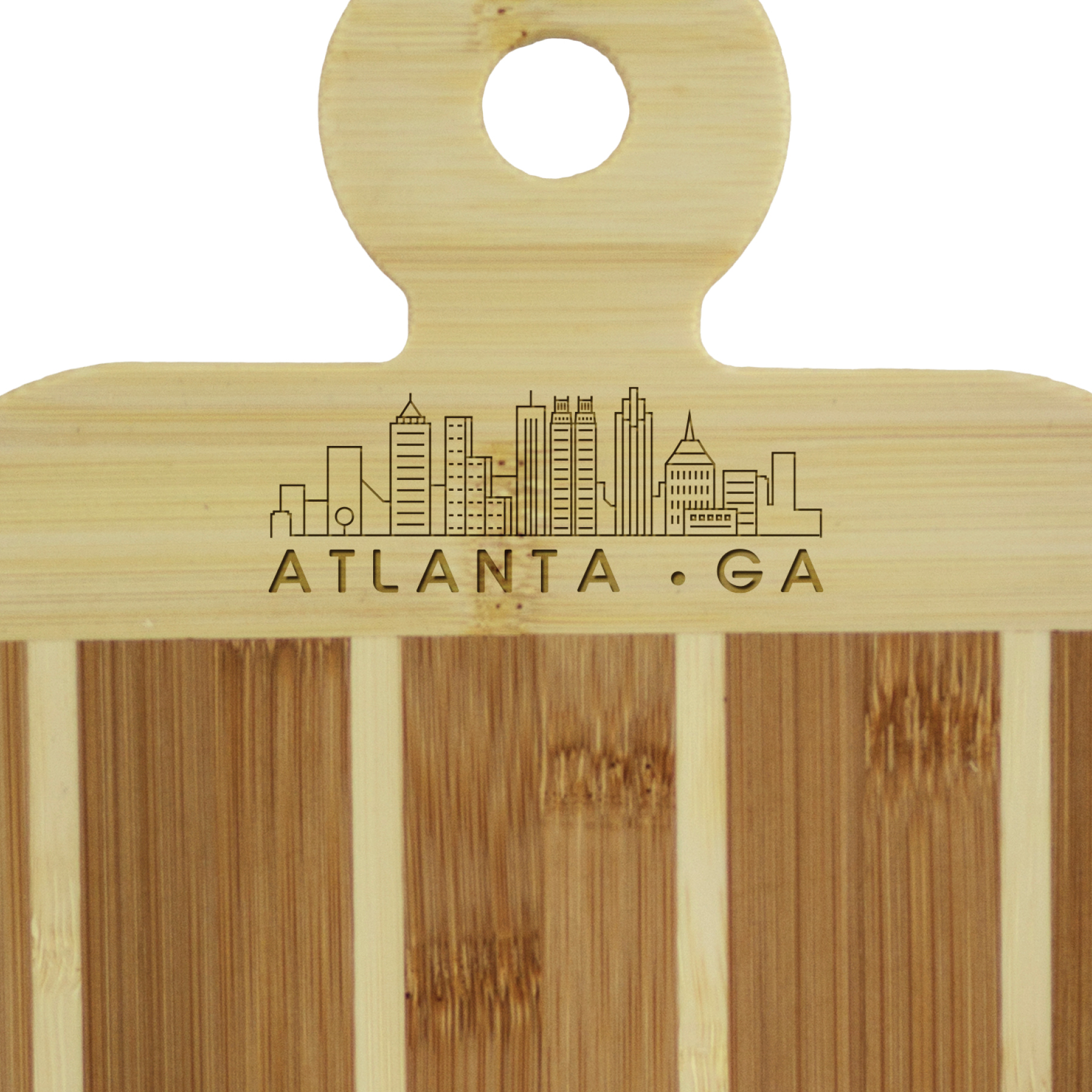 Striped Paddle City Skyline Board - Atlanta 2
