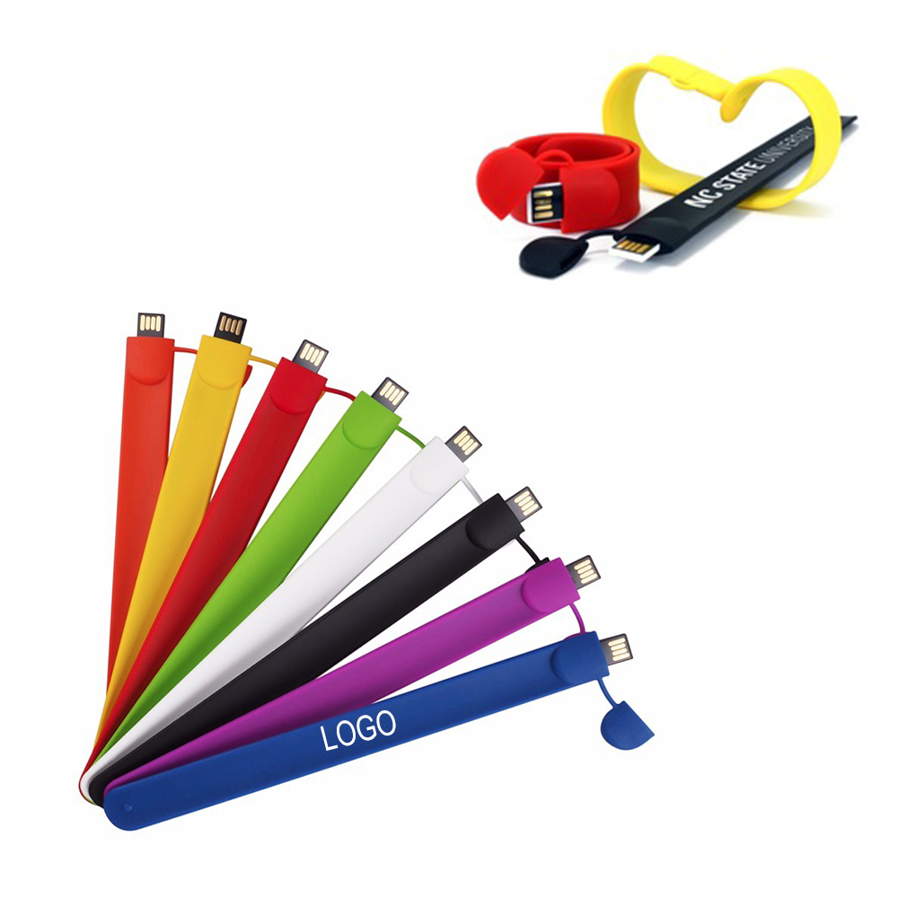 2 GB Silicone Slap On Wristband USB Flash Drive 2