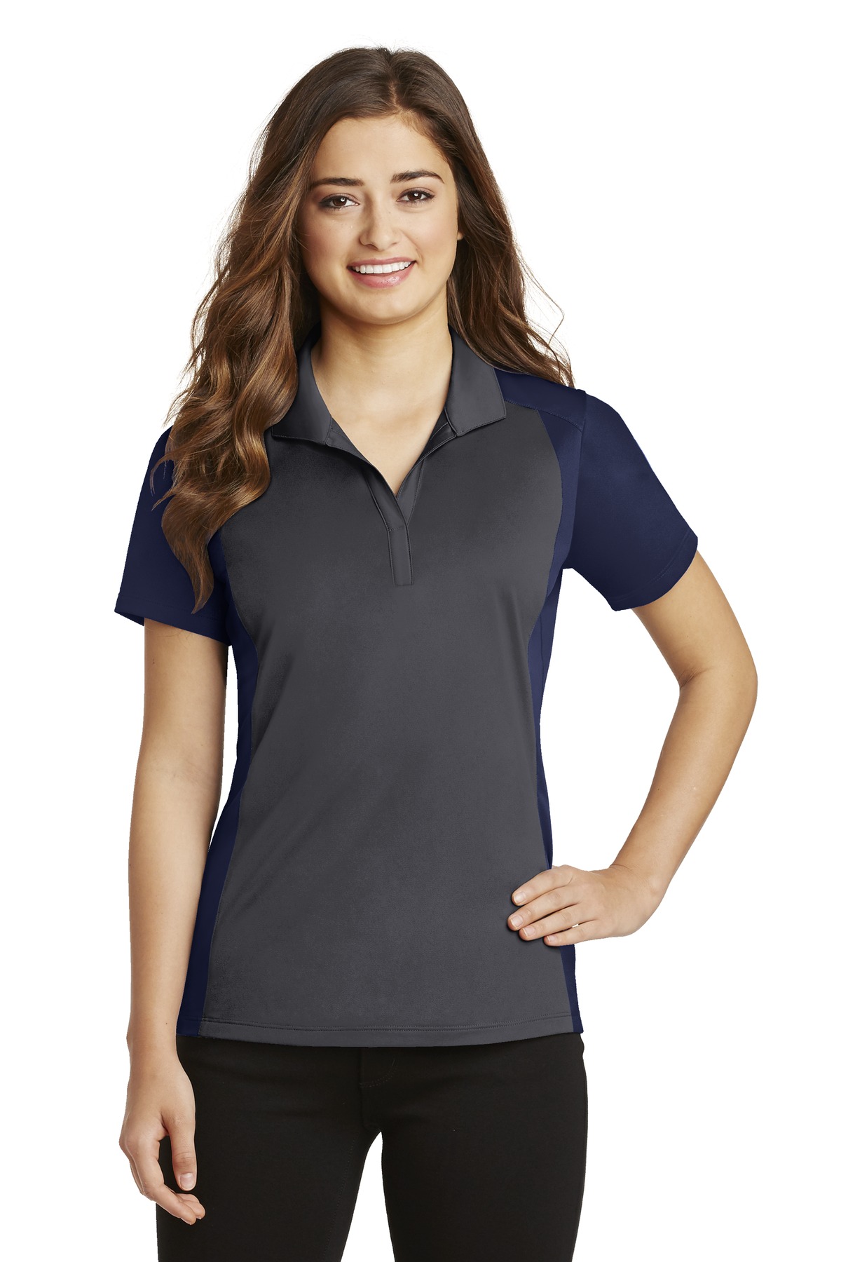 Sport-Tek Women's Colorblock Micropique Sport-Wick Polo. LST652 17