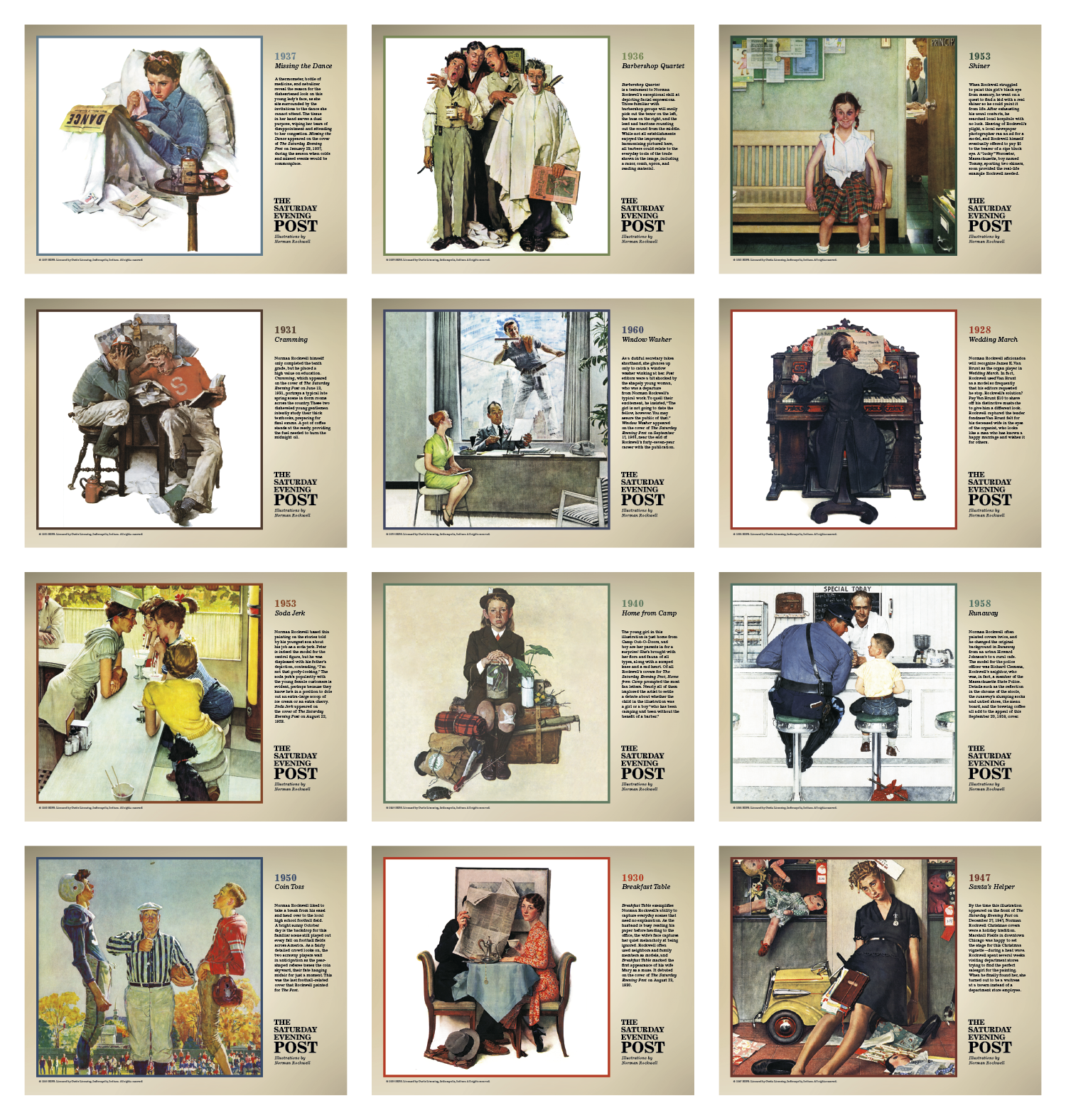 Triumph® Calendars The Saturday Evening Post Illustrations by Norman Rockwell Calendar 92