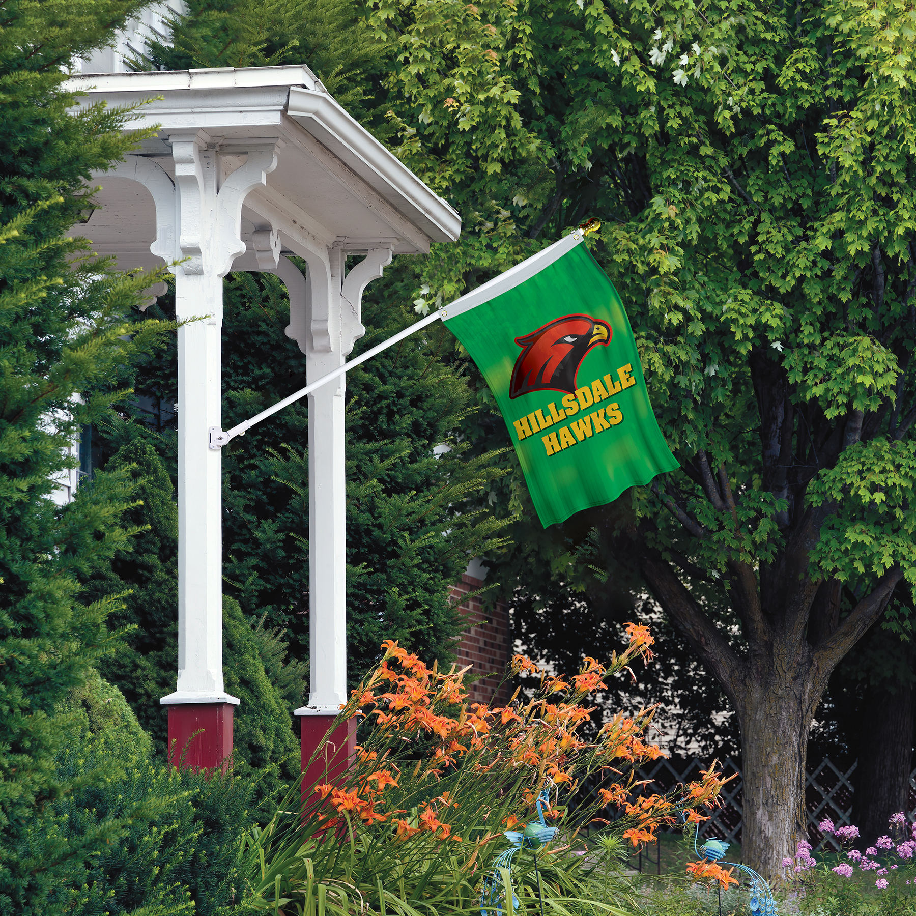 Banner Kit with 2' x 3' Flag and White Bracket 6