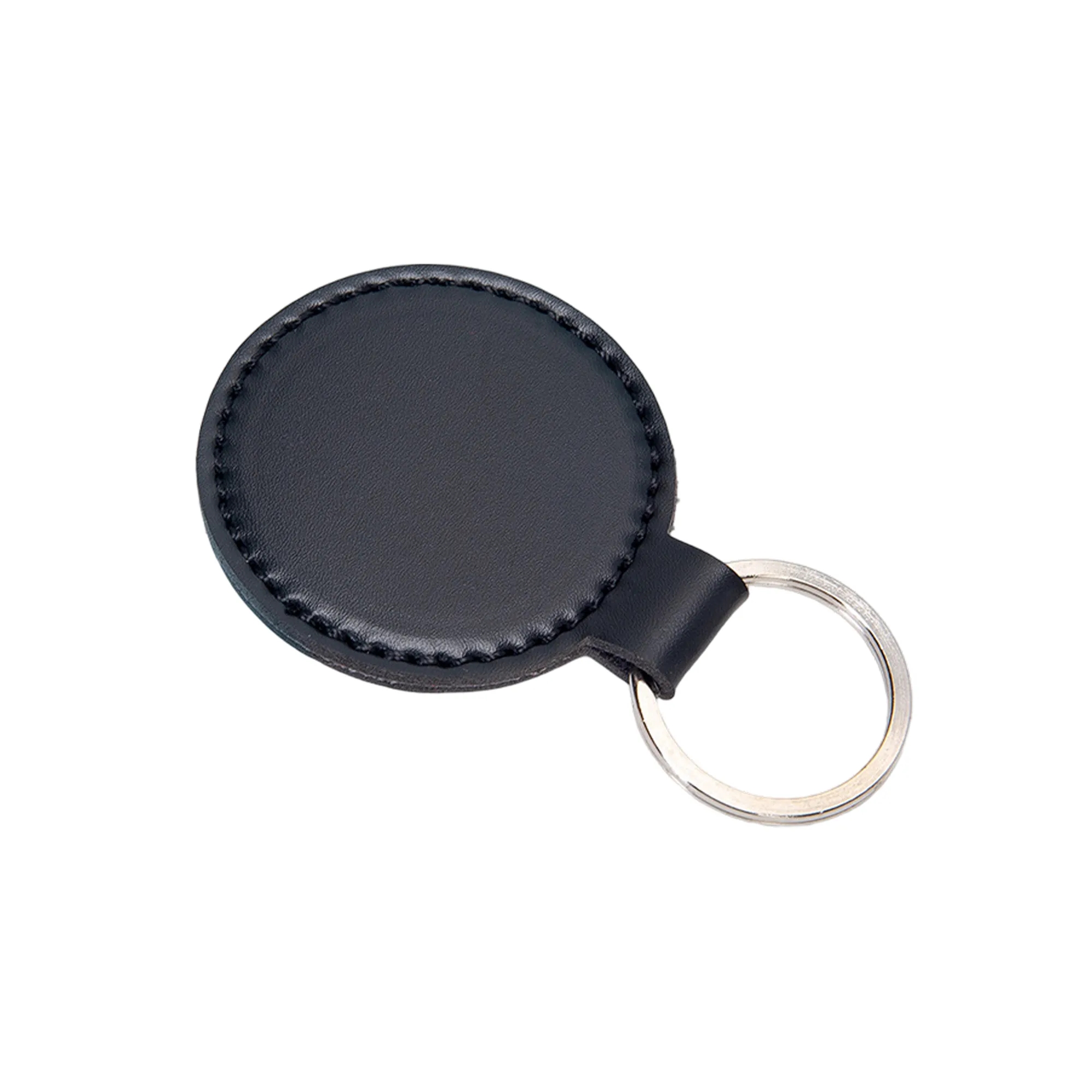 PU Leather Round Keychain with Dual Screw Fastening 13