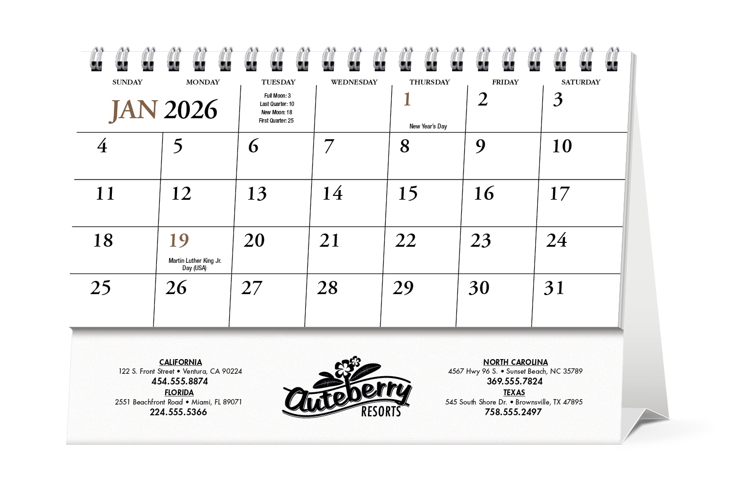 HotLine® Products Scenic America® Desk Tent Calendar 5