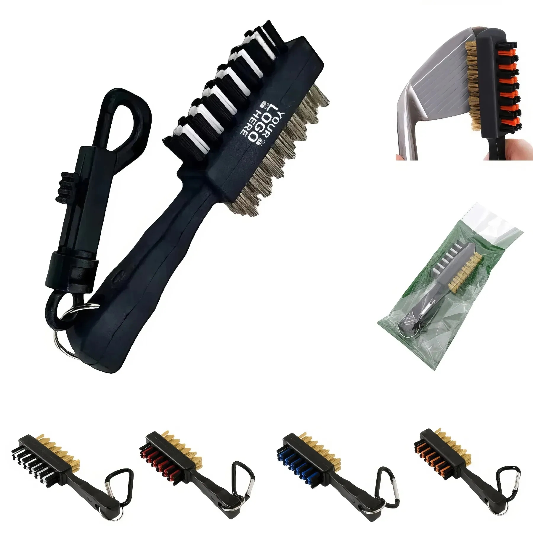 Portable Golf Club Brush 2
