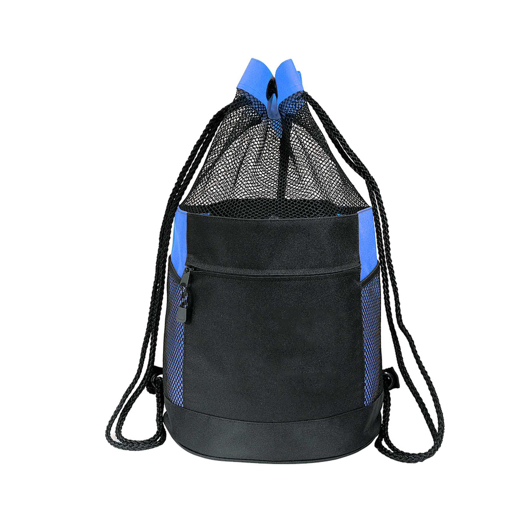 600D Polyester Drawstring Zippered Mesh Sports Pack-Close Out 7