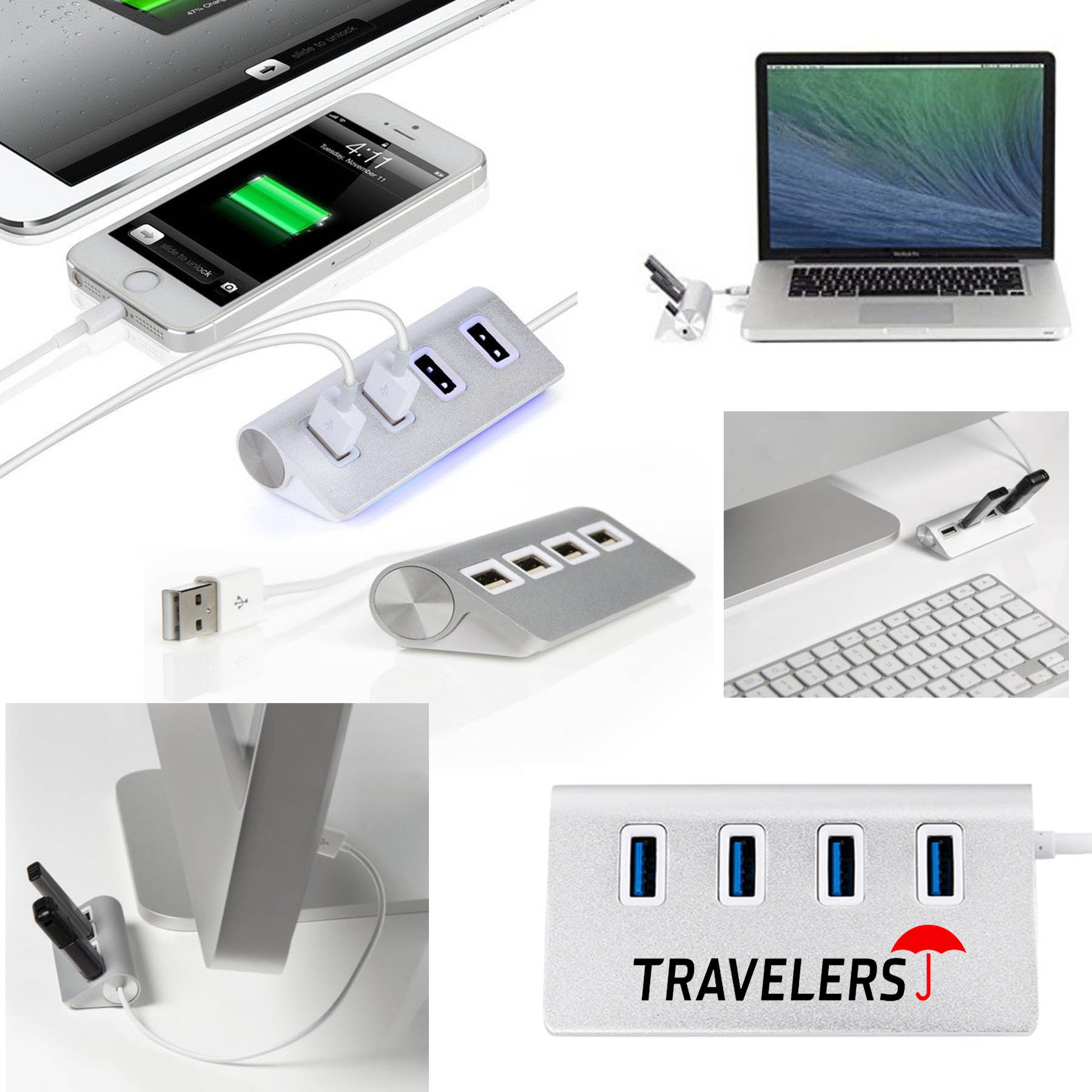 iBank ® 4 Port USB 3.0 Premium Aluminum Hub 2
