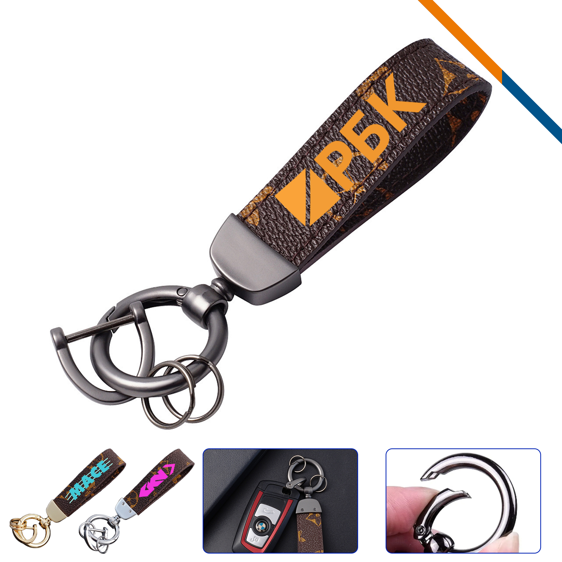 Seno Leather Strap Keychain 4