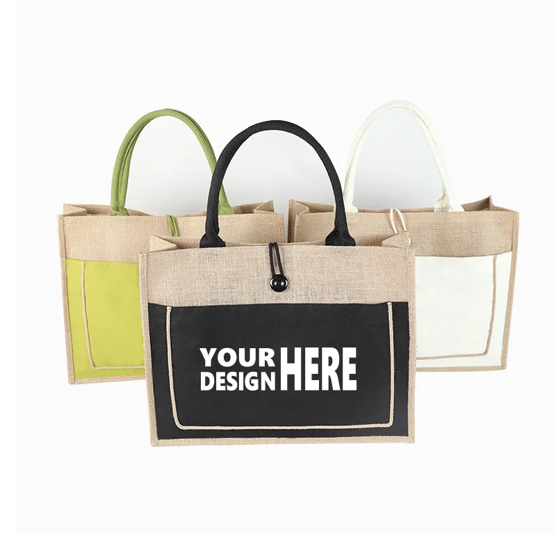 Jute Shopping Tote Bag