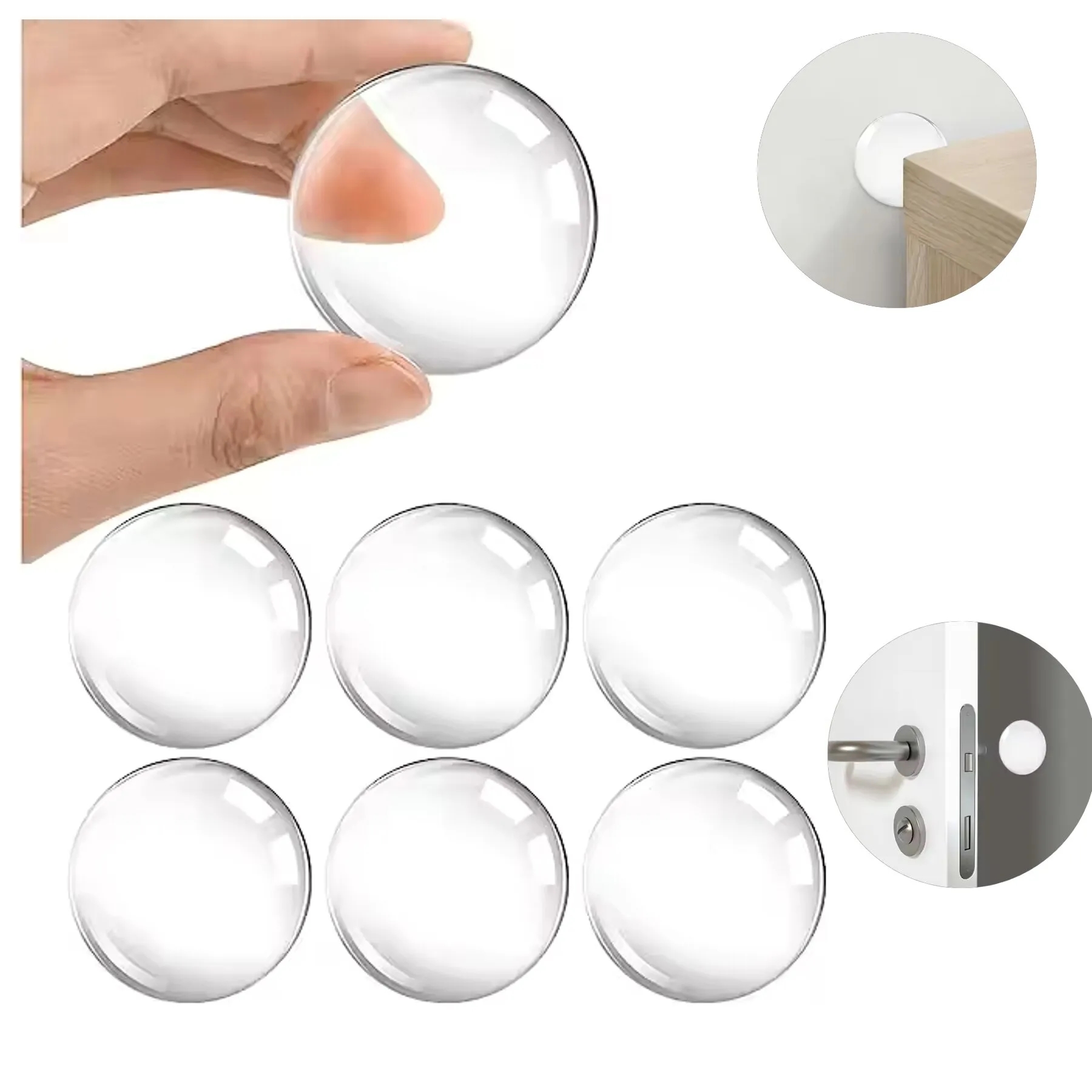 Clear Adhesive Silicone Quiet Door Bumper Cushions 4