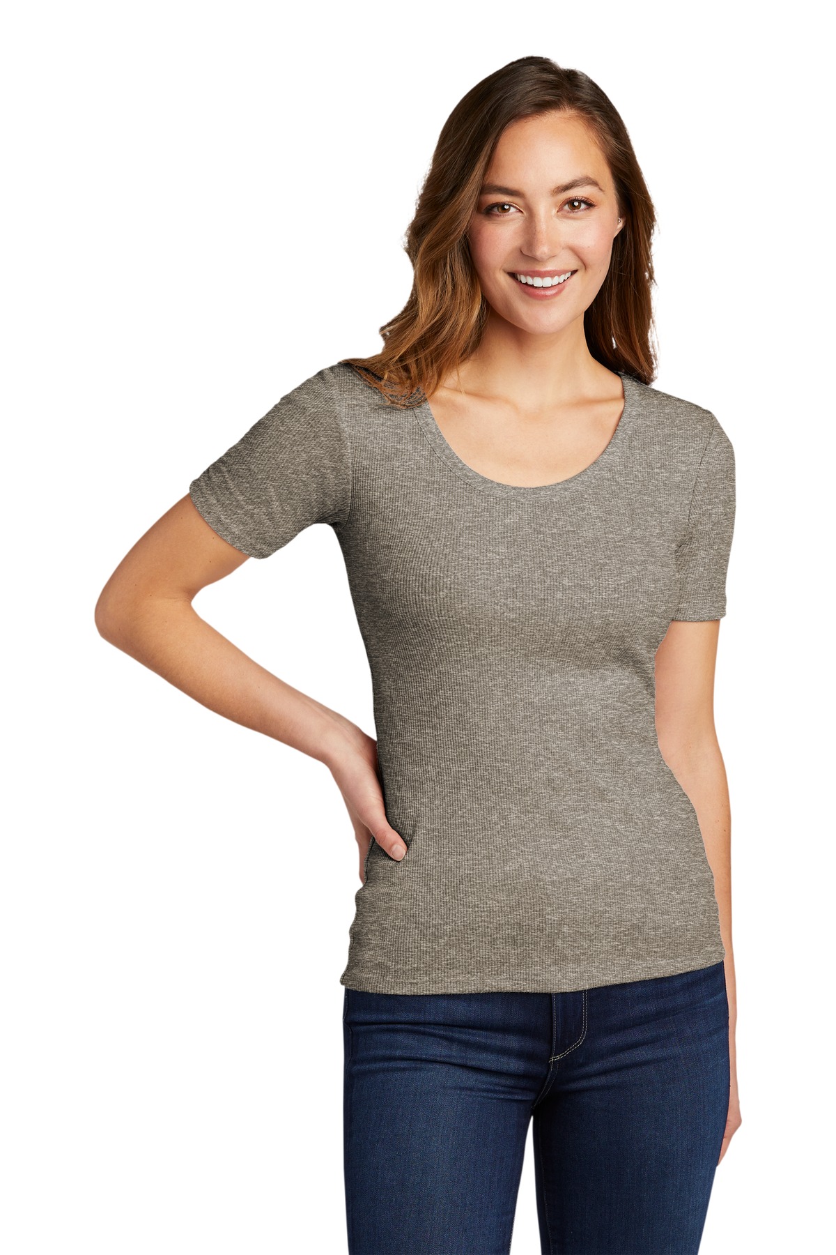 District® Women's V.I.T. Rib Scoop Neck Tee 7