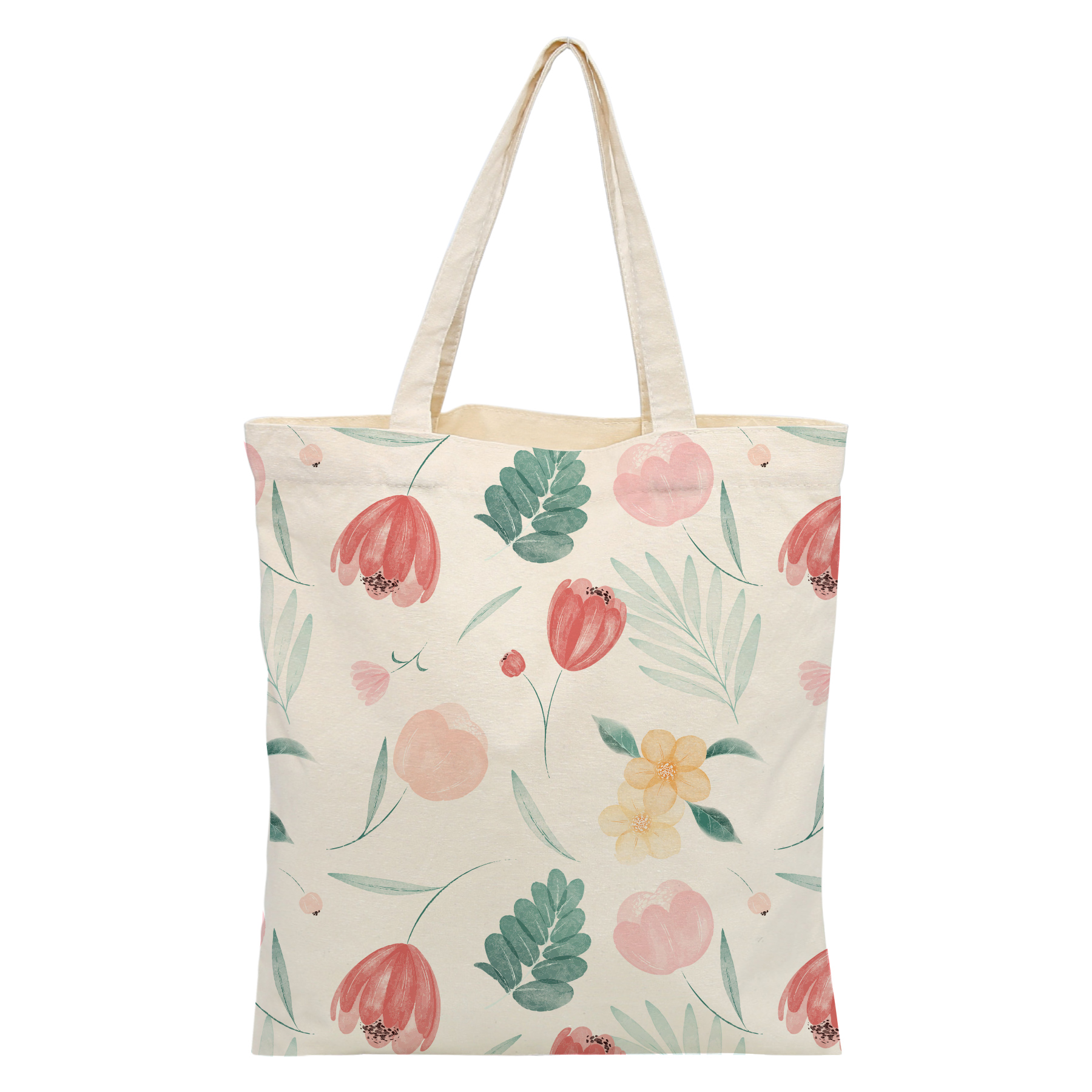 12 Oz Full Wrap Sublimation Canvas Tote Bag 12