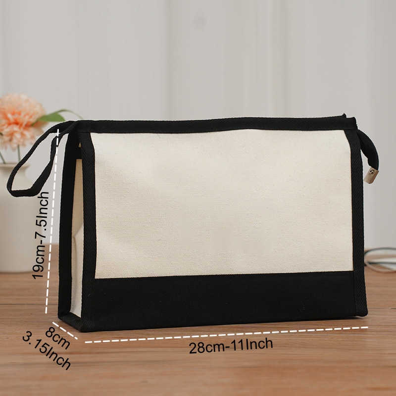 Full Color Imprint Canvas Two-Tone Pouch 3