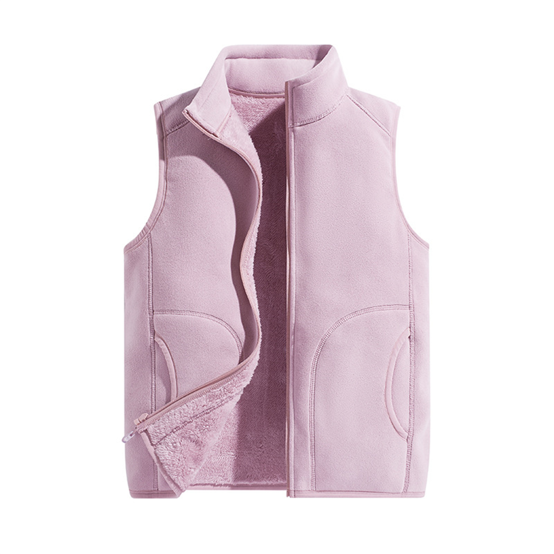 Sleeveless Full Zip Fleece Vest 4