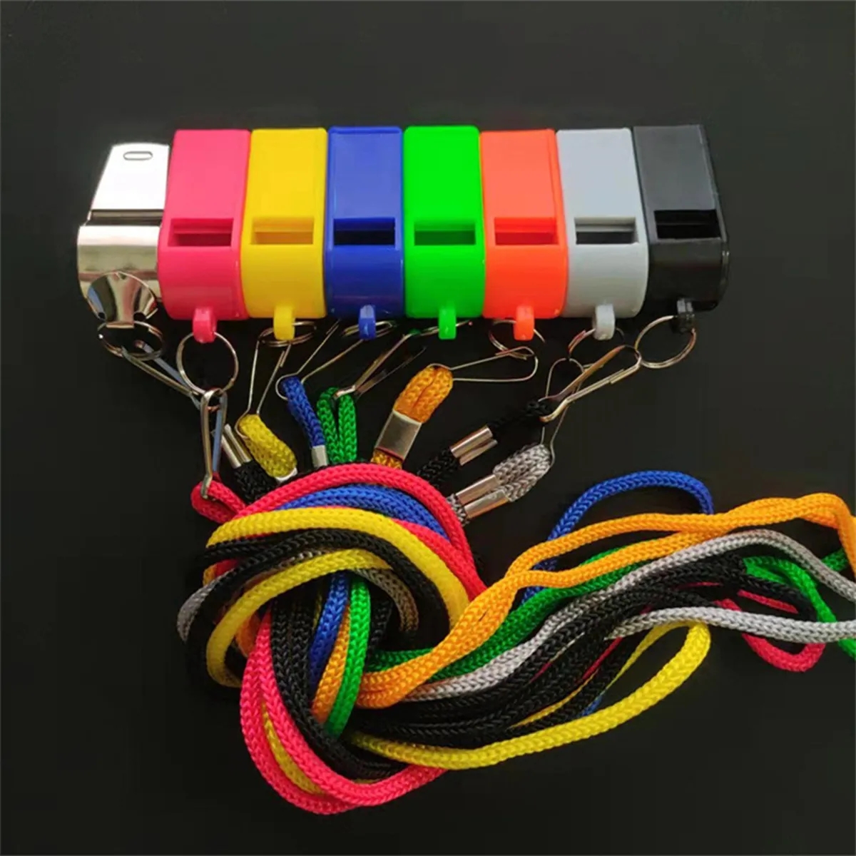 Plastic Sports Whistles with Lanyard 2