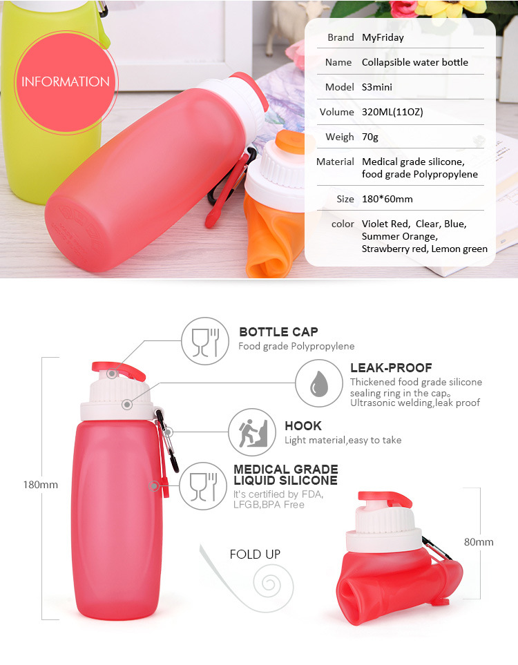 11oz Collapsible Water Bottle 5