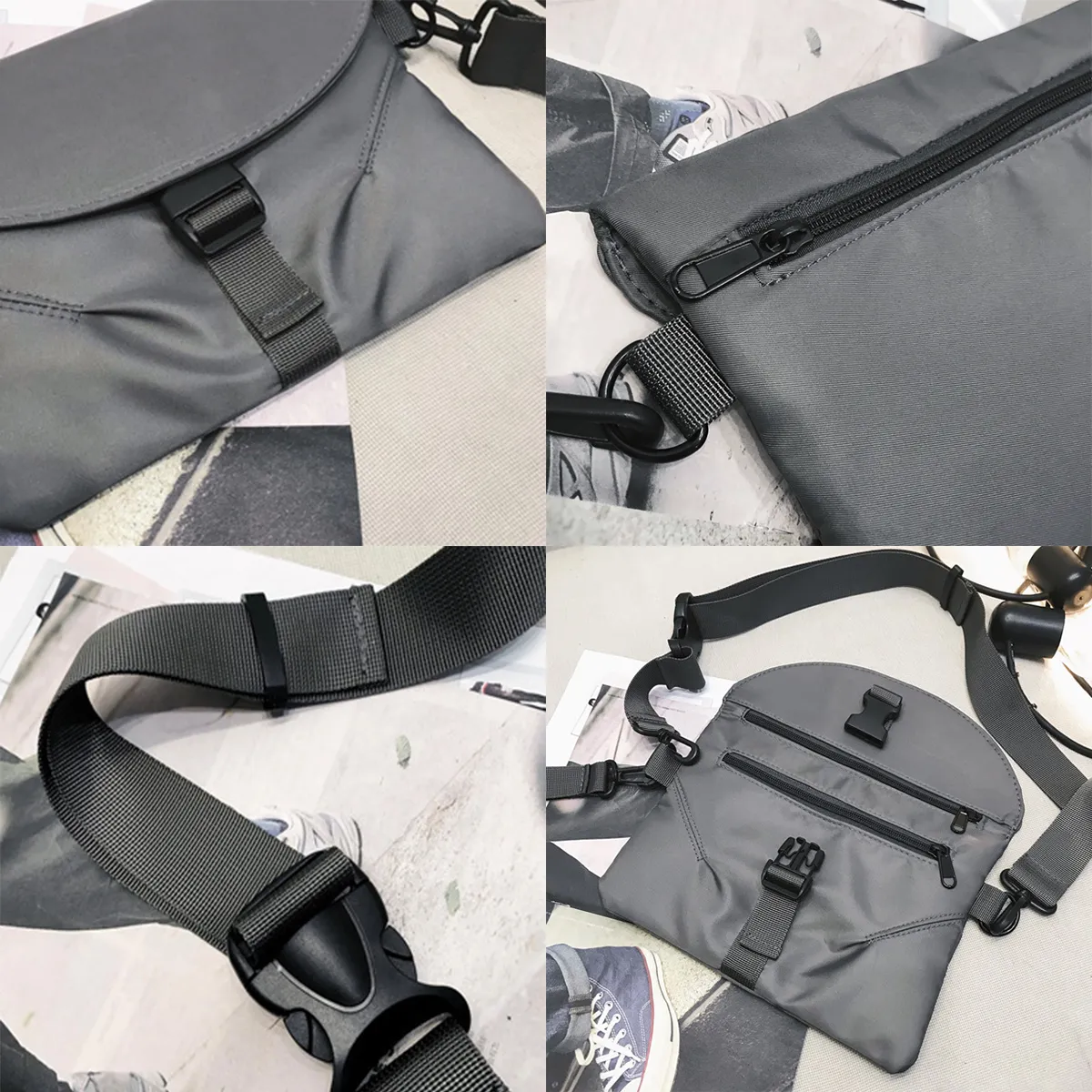 Casual  Fashion  Solid  Color  Waterproof  Phone  Pouch  Fan 7