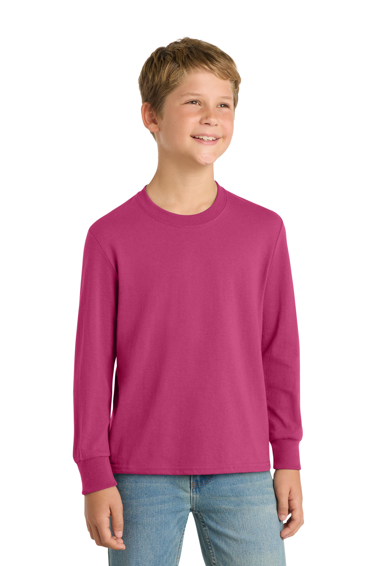 Port & Co Youth Long Sleeve Core Cotton Tee. PC54YLS 84