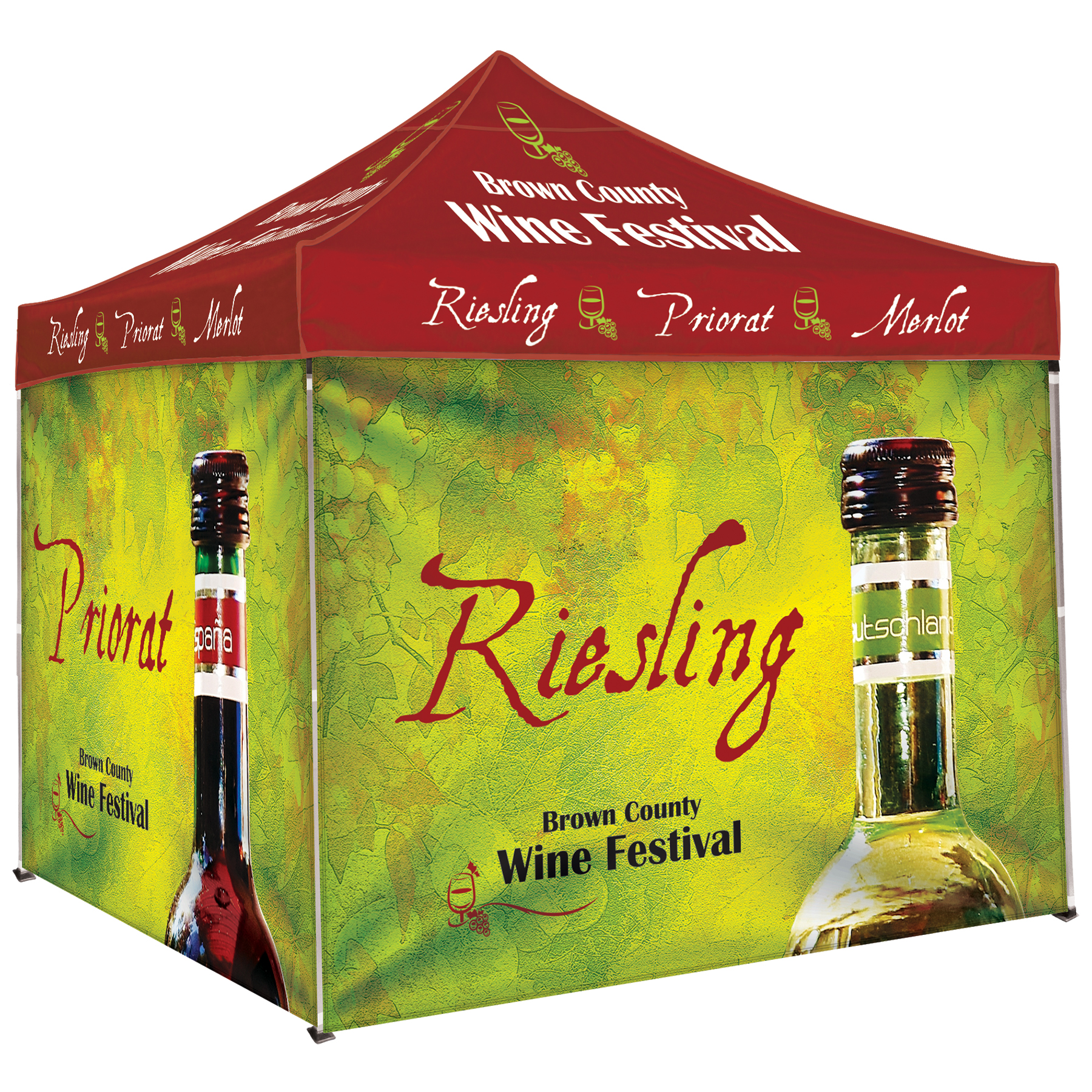 10' Square Canopy Tent W/Three Full Walls 1