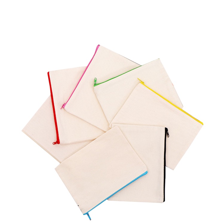Zipper canvas makeup stationery bag 2
