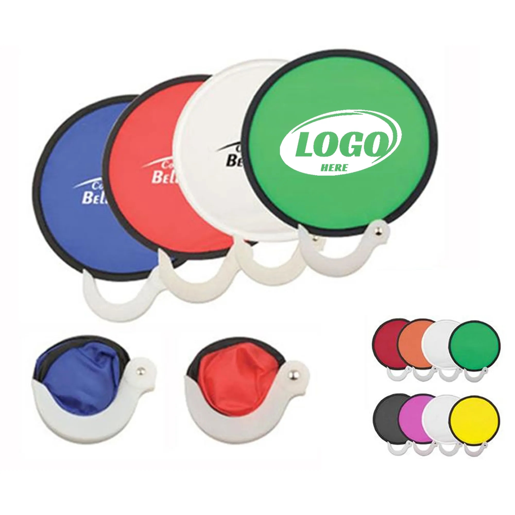 Polyester Foldable Fan With Pouch 3