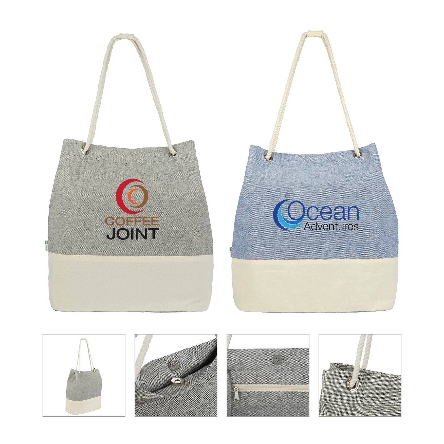 Renew I 10 oz. Recycled Cotton Tote Bag 2