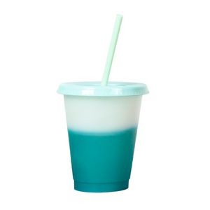 Handy 16oz Plastic Color Changing Cup With Straw 23