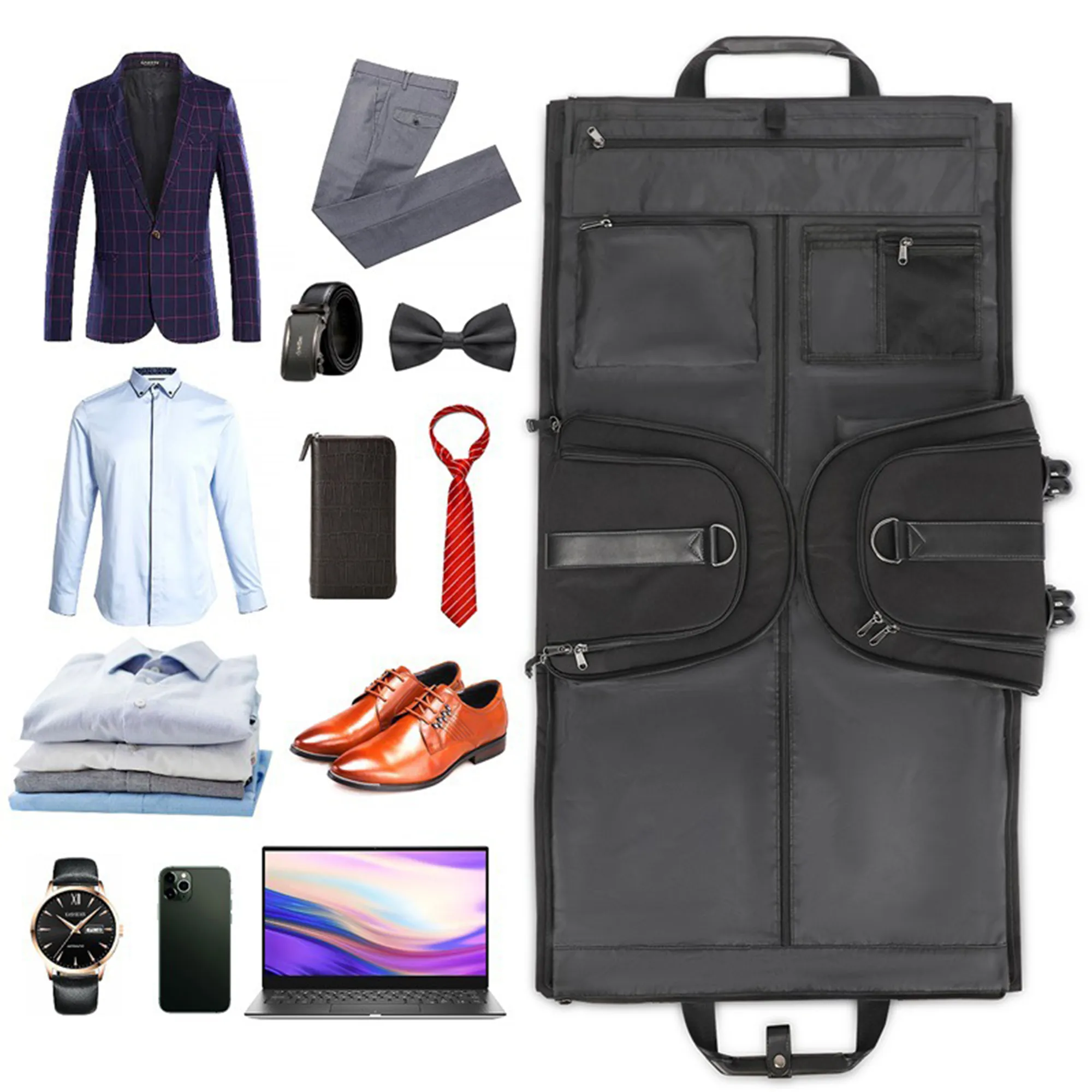46 L Large 2 In 1 Heavy Hanging Garment Suitcase Duffel Bags 4
